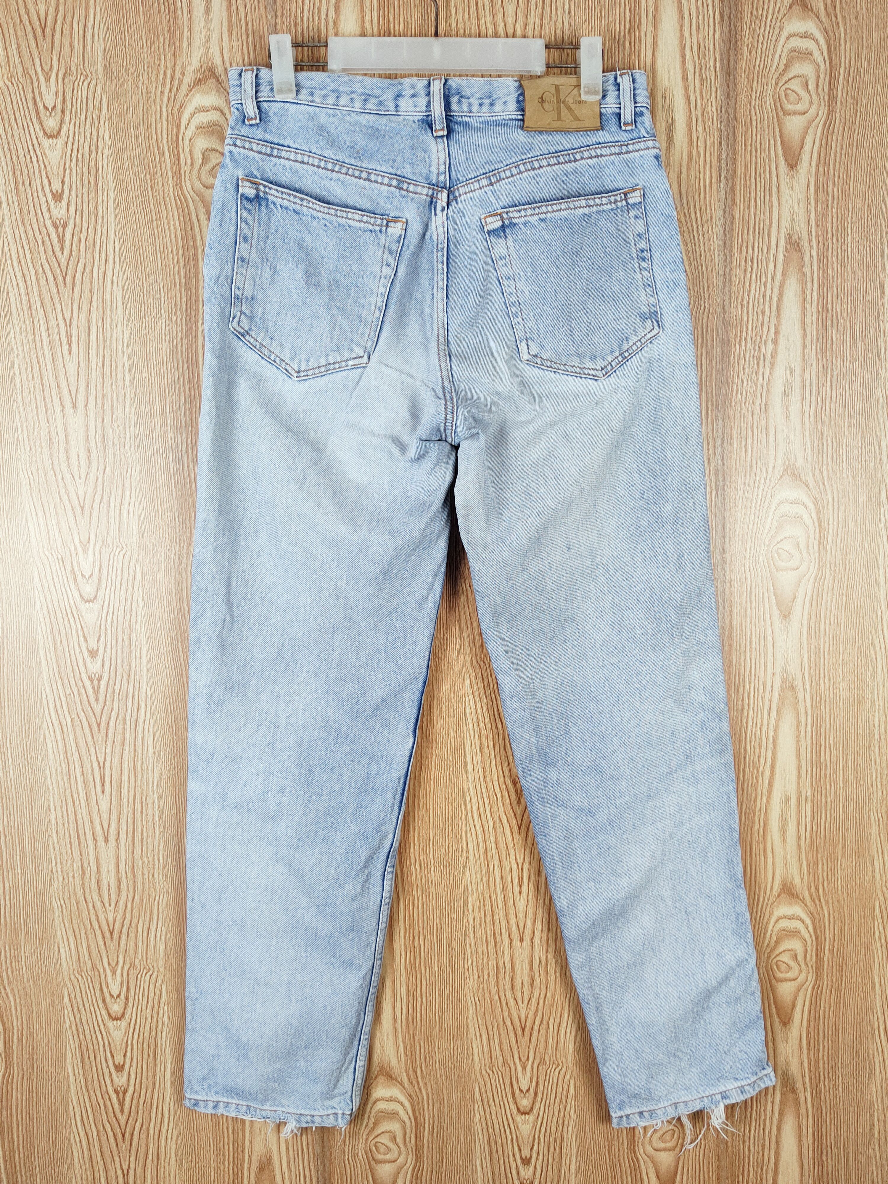 Calvin Klein × Vintage Calvin Klein Blue Faded Distressed Ripped Jeans Size US 31 - 8 Thumbnail