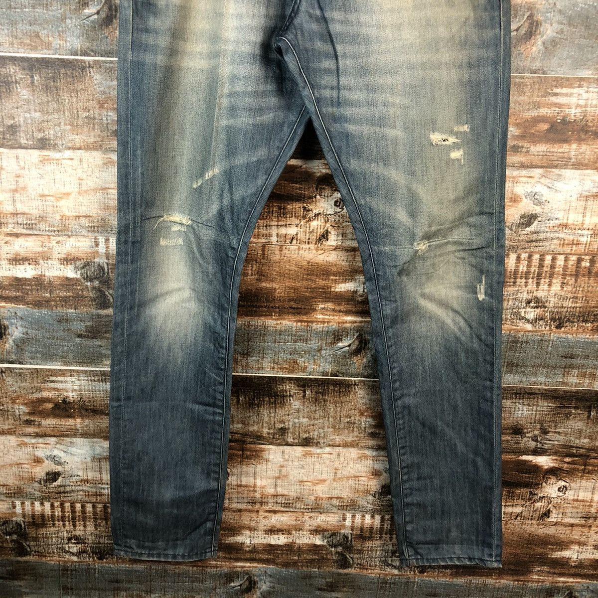 Uniqlo DL Uniqlo Jeans Dark Blue Distressed Denim Pants #C159 Size US 32 / EU 48 - 6 Thumbnail