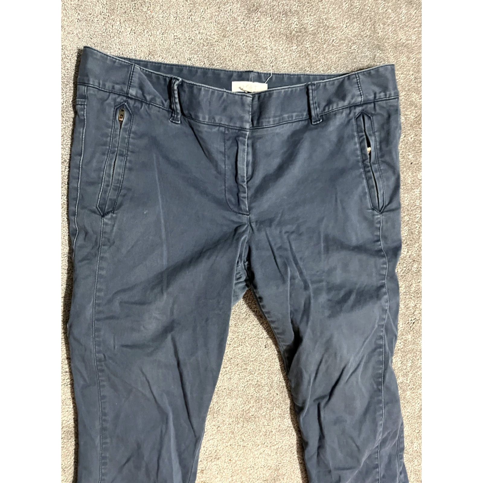 Ann Taylor VINTAGE Ann Taylor LOFT Women's Pants 14 Blue Tapered Leg Chino Casual Career Size 36" / US 14 / IT 50 - 2 Thumbnail