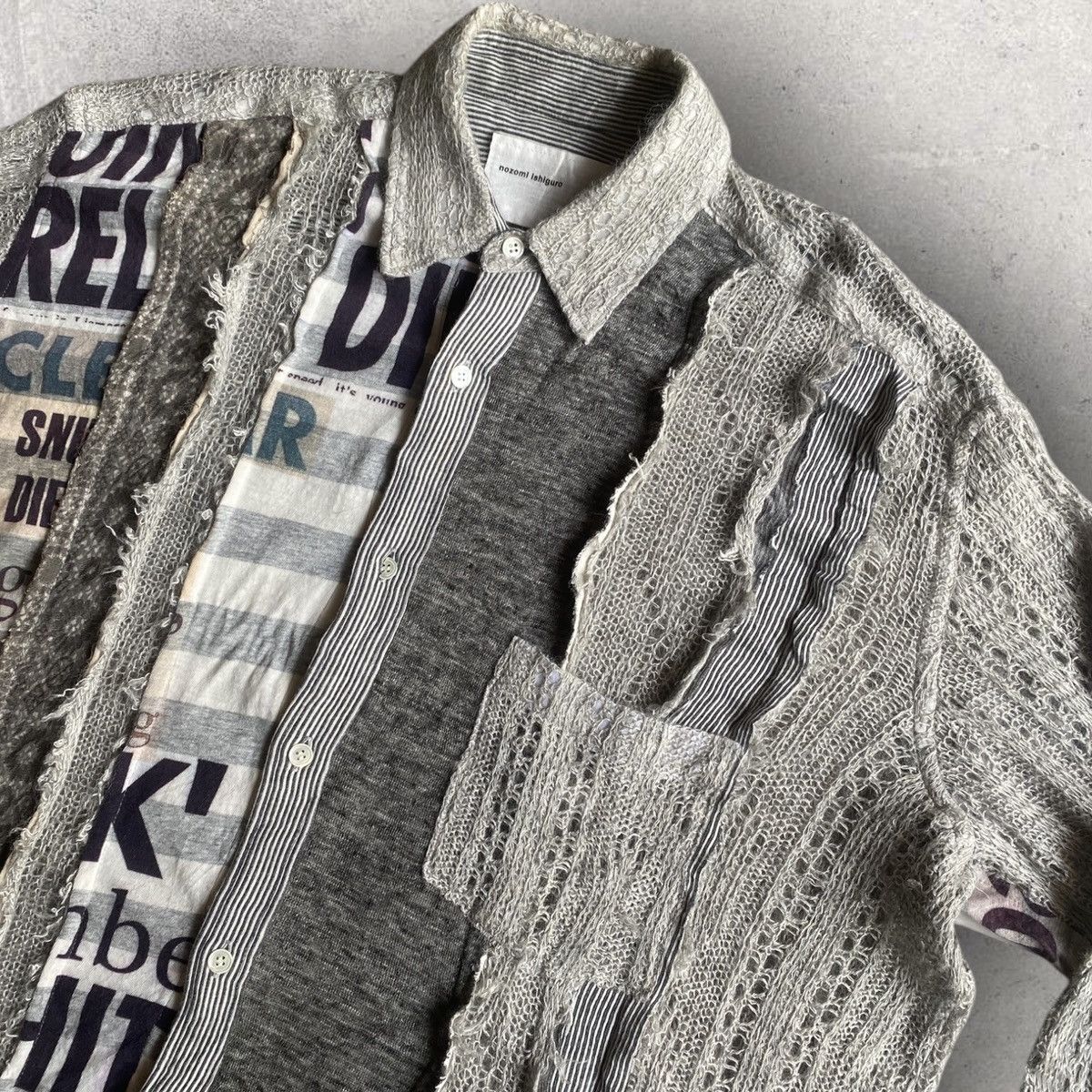 Nozomi Ishiguro × Seditionaries Cut And Sew 8 Part Mohair Oversize Shirt Size US L / EU 52-54 / 3 - 4 Thumbnail