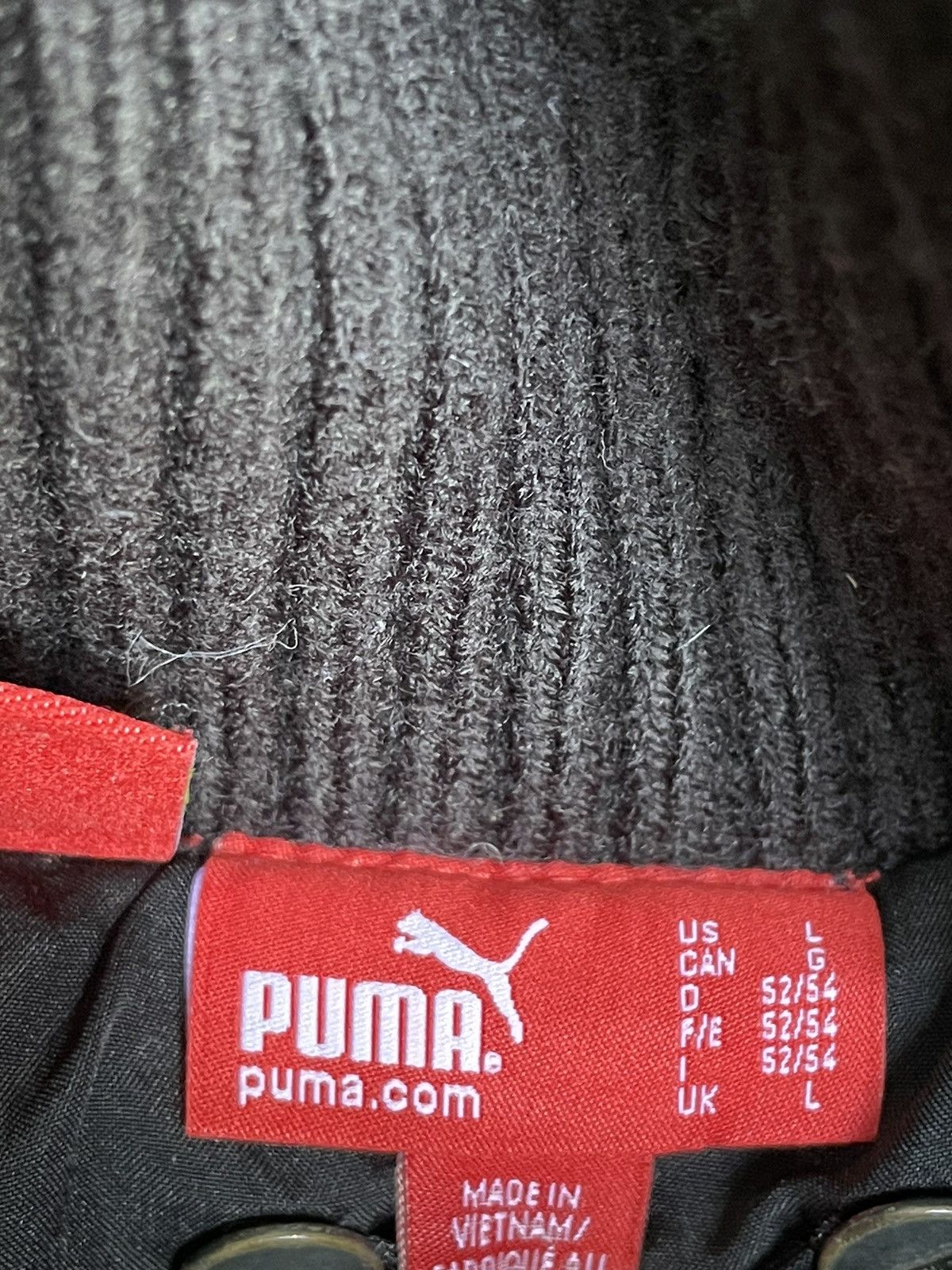 Puma Vintage Puma x Ferrari Black Puffer Jacket RARE Size US L / EU 52-54 / 3 - 9 Thumbnail