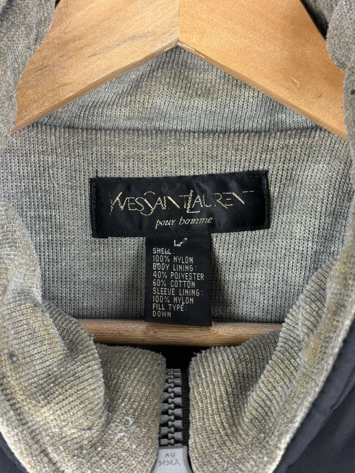 Yves Saint Laurent VTG 90s Yves Saint Laurent YSL Logo Nylon Down Puffer Jacket Size US L / EU 52-54 / 3 - 12 Thumbnail
