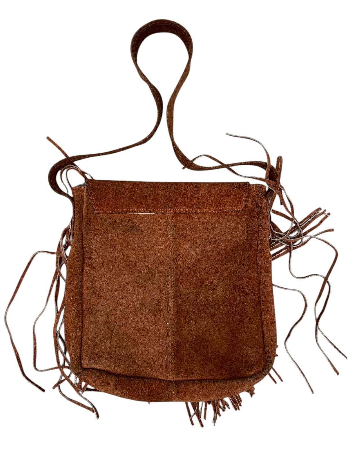 KMRii Vintage Unknown Japan Suede Leather Native Fringe Bag Size ONE SIZE - 8 Thumbnail