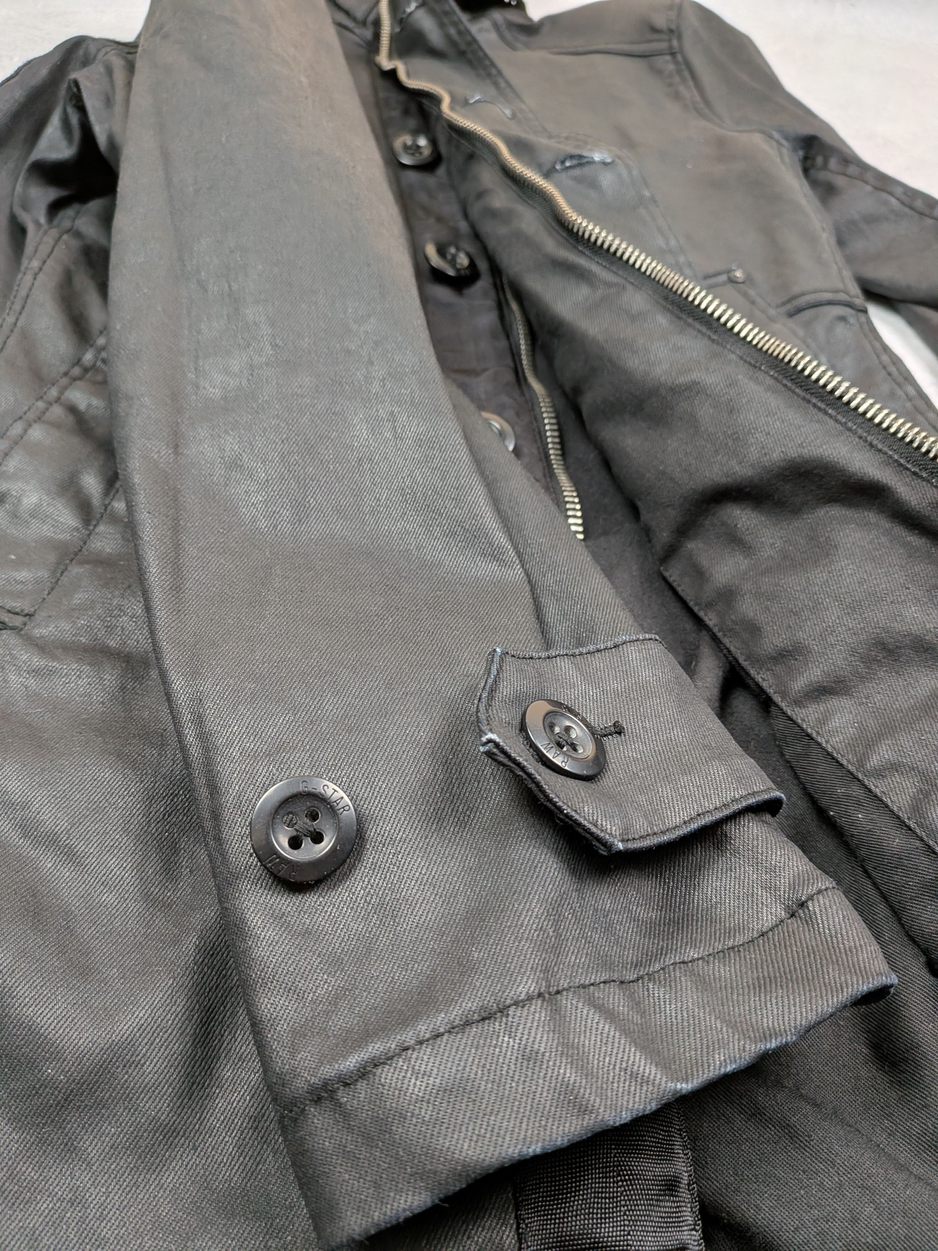 G-Star G-Star Raw Garber Coated Denim Trench Coat Black S M Size US S / EU 44-46 / 1 - 17 Thumbnail