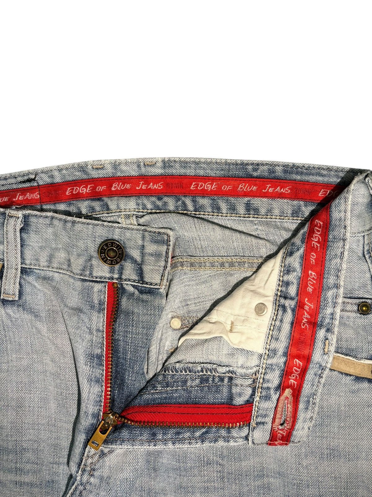 Edwin Vintage Japanese Edwin Edge Faded Wash Distress Loose Jeans Size US 30 / EU 46 - 3 Thumbnail