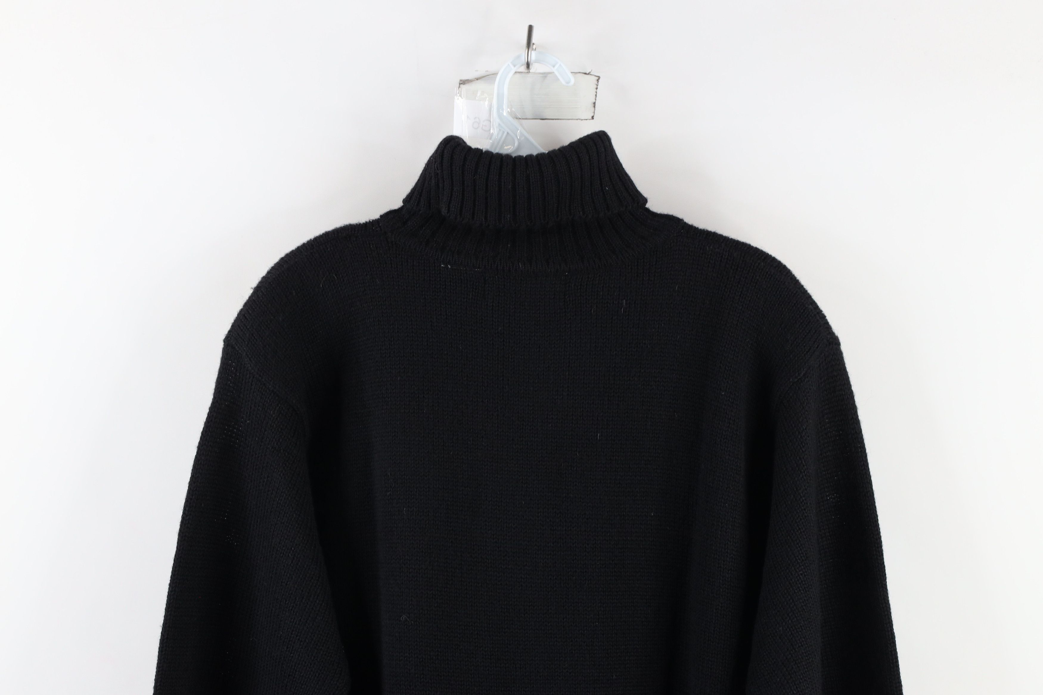 Vintage Vintage 90s Streetwear Embroidered Flower Turtleneck Sweater Size M / US 6-8 / IT 42-44 - 12 Thumbnail