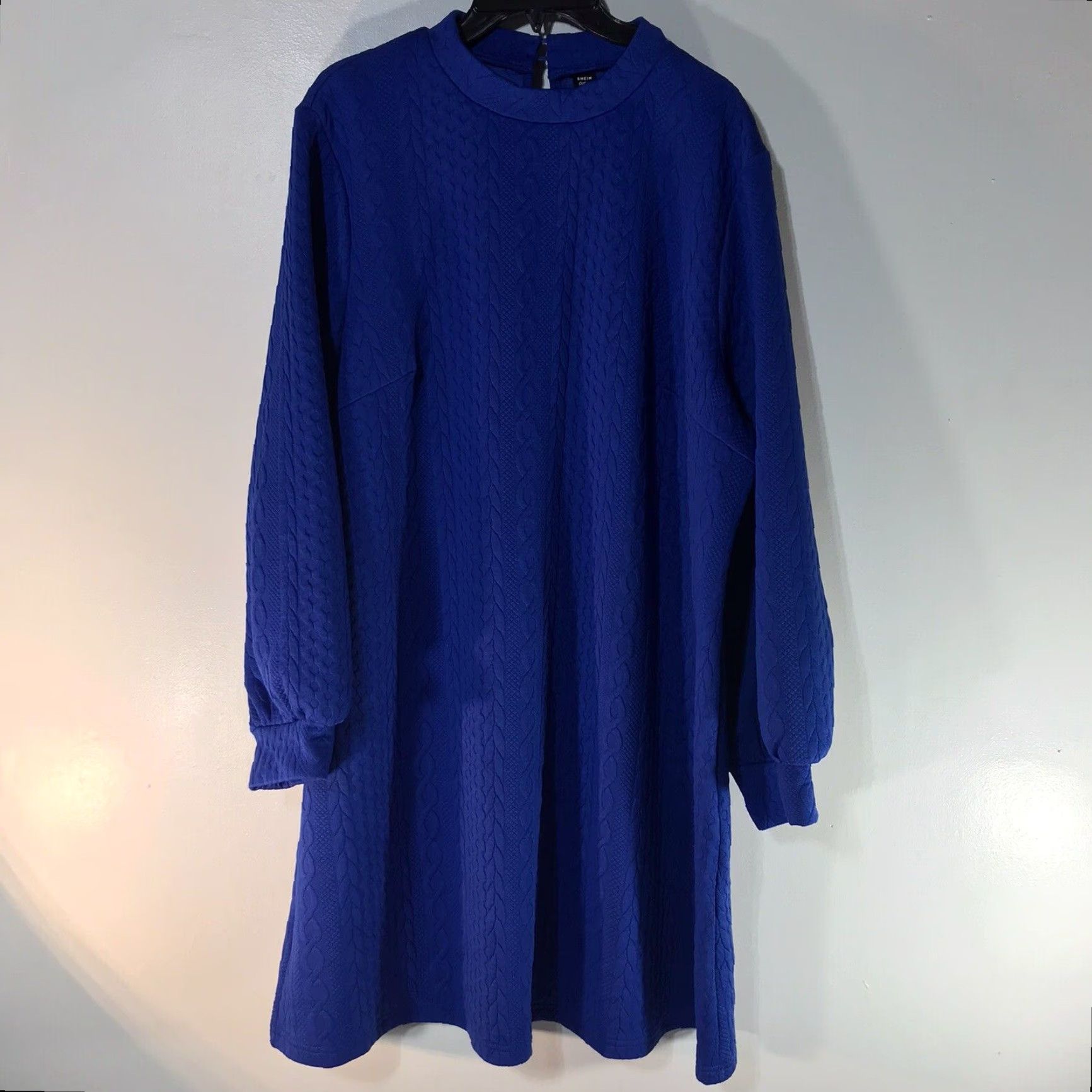 Shein Shein Women Plus Size Blue A-Line Midi Dress Long Sleeve Casual Knit Spring Fall Winter Size XXL / US 16-18 / IT 52-54 - 2 Thumbnail
