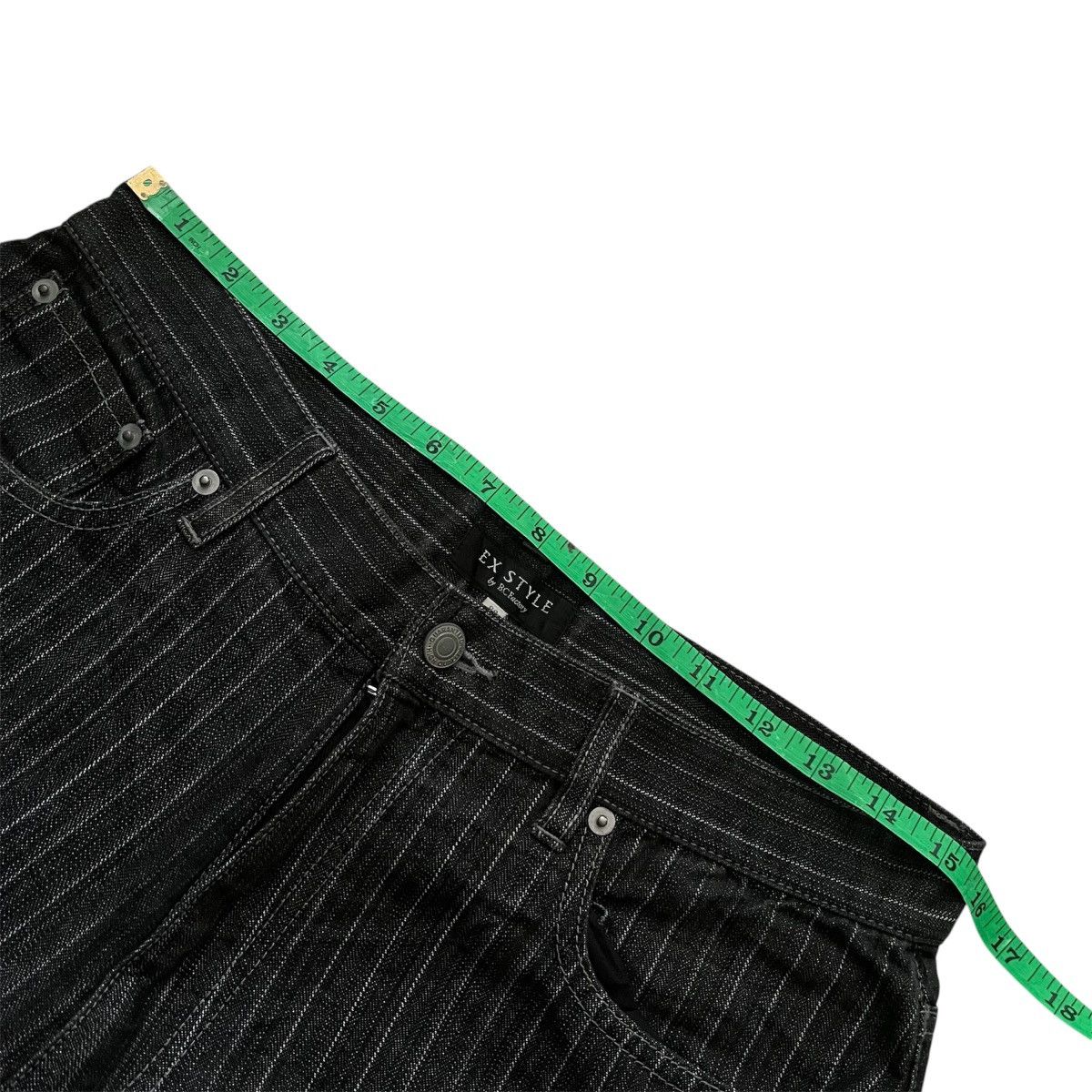 Japanese Brand Flare Jeans B.C Factory Striped Denim Boot Cut Bottom Bell Size US 30 / EU 46 - 10 Thumbnail