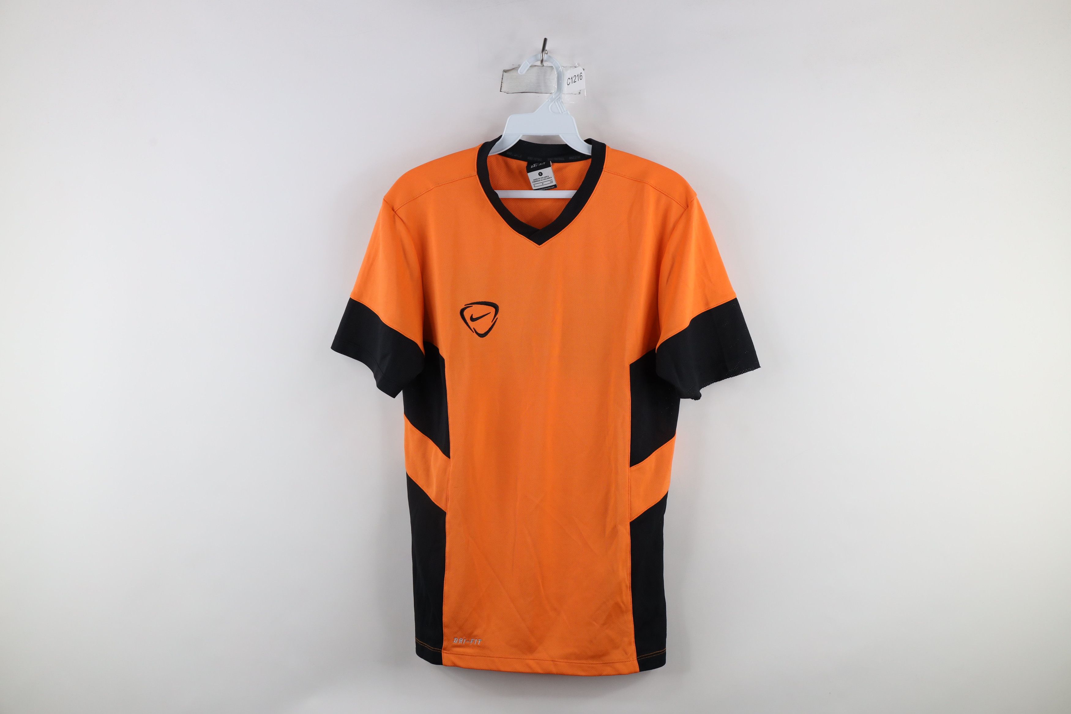 Nike × Vintage Vintage Nike Total 90 Mini Swoosh Distressed Soccer Jersey Size US S / EU 44-46 / 1 - 1 Thumbnail