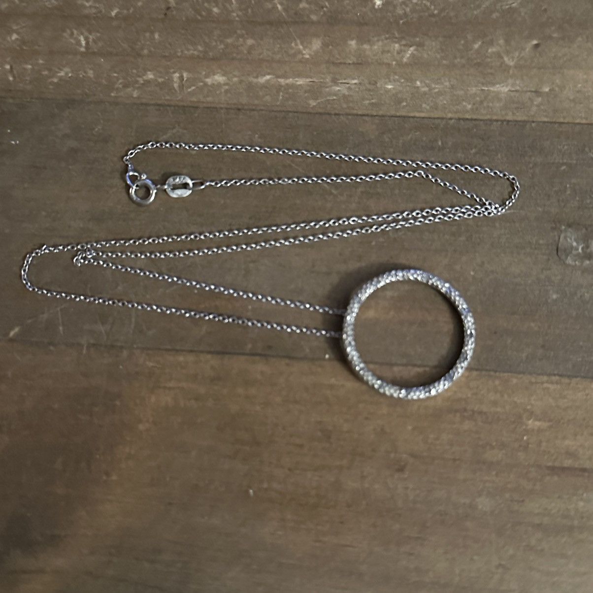 Vintage Vintage 925 Italy silver eternity pendant necklace Size ONE SIZE - 2 Thumbnail