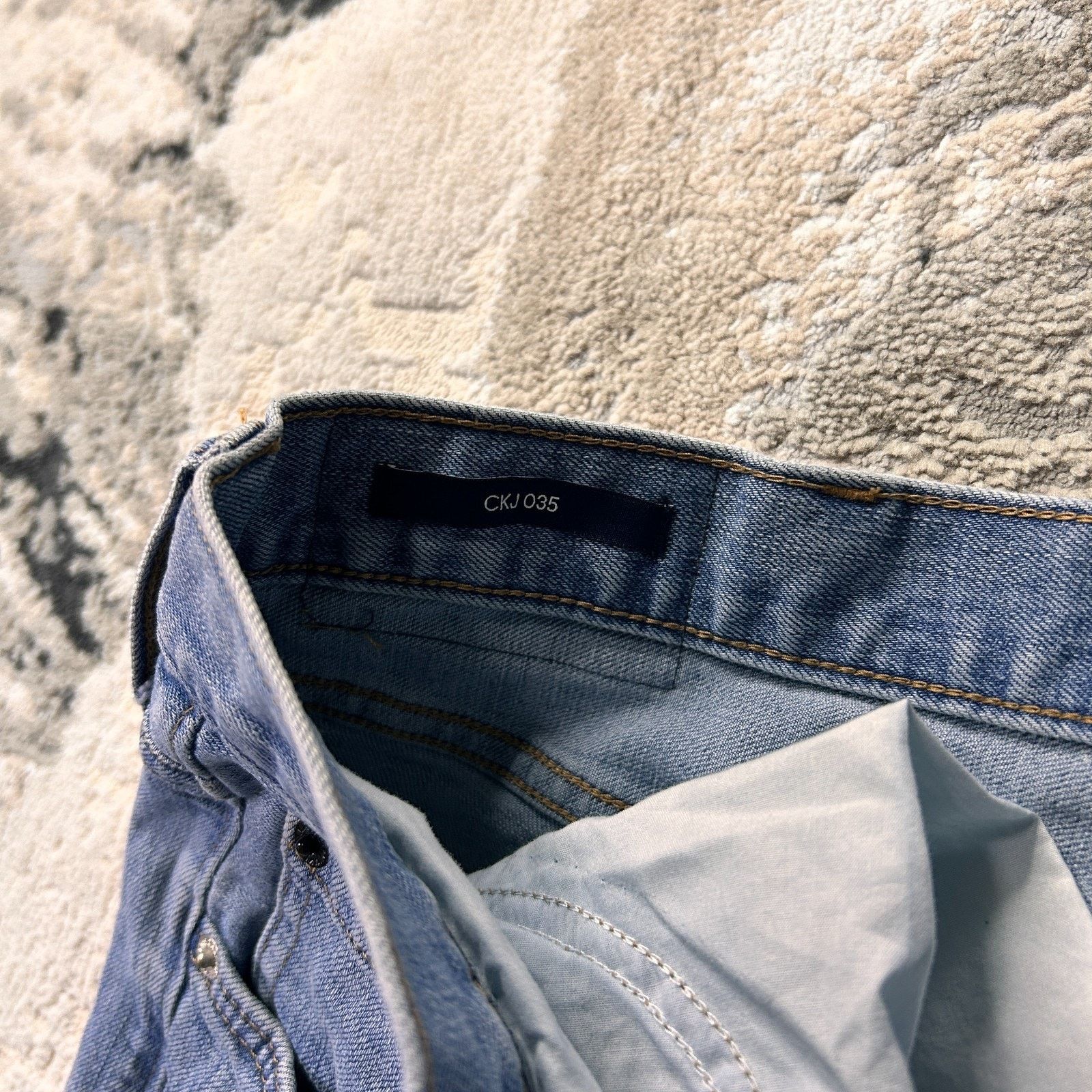 Calvin Klein Calvin Klein Straight Jeans Mens 40x32 Blue Denim Cotton Size US 40 / EU 56 - 6 Thumbnail