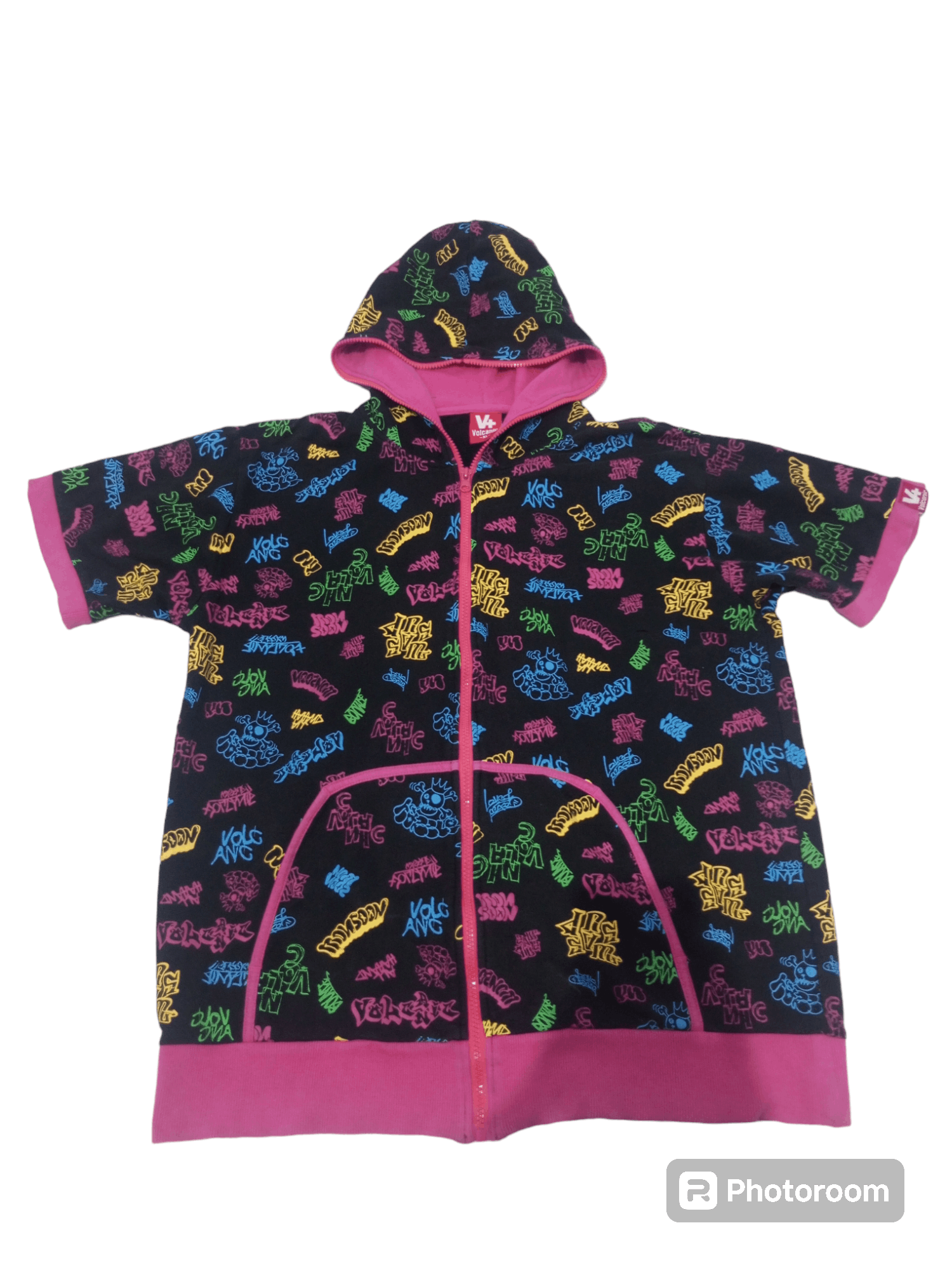 image of If Six Was Nine x Le Grande Bleu L G B V+ Volcanic Full Zipper Full Print Short Sleeve Hoodies in B