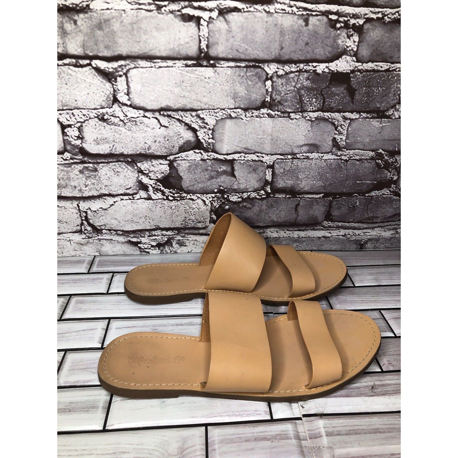 Madewell Madewell Tan Brown Double Strap Slides Flats Casual Sandals Size US 10 / IT 40 - 3 Thumbnail