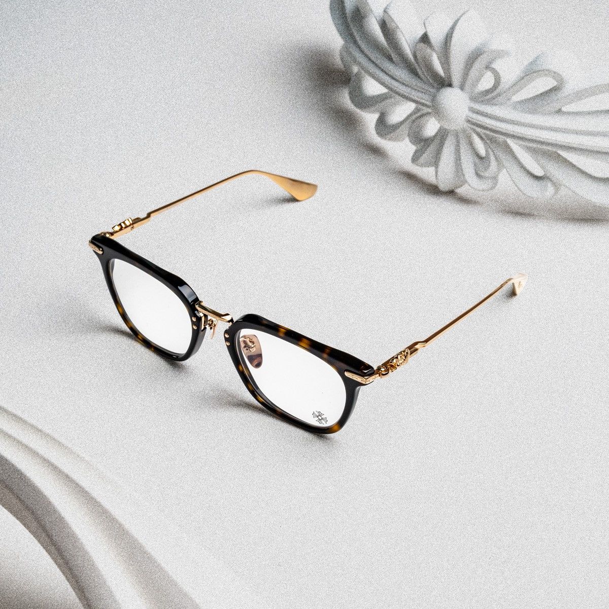 Chrome Hearts CHROME HEARTS CLOACO DARK TORTOISE/ GOLD PLATED GLASSES Size ONE SIZE - 2 Thumbnail