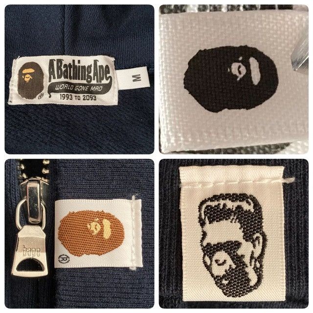 Bape BAPE Blue camo x Navy shark full zip hoodie a bathing ape Size US M / EU 48-50 / 2 - 8 Thumbnail