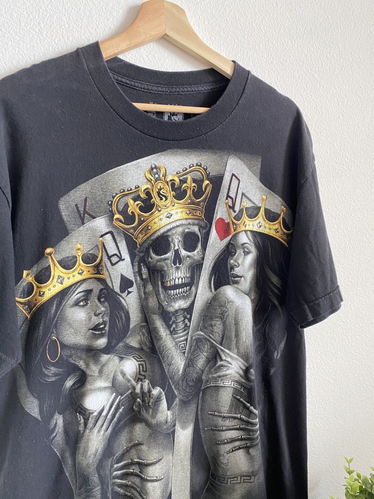 Affliction 00s Skull Grunge Girl Tee Size US L / EU 52-54 / 3 - 3 Thumbnail