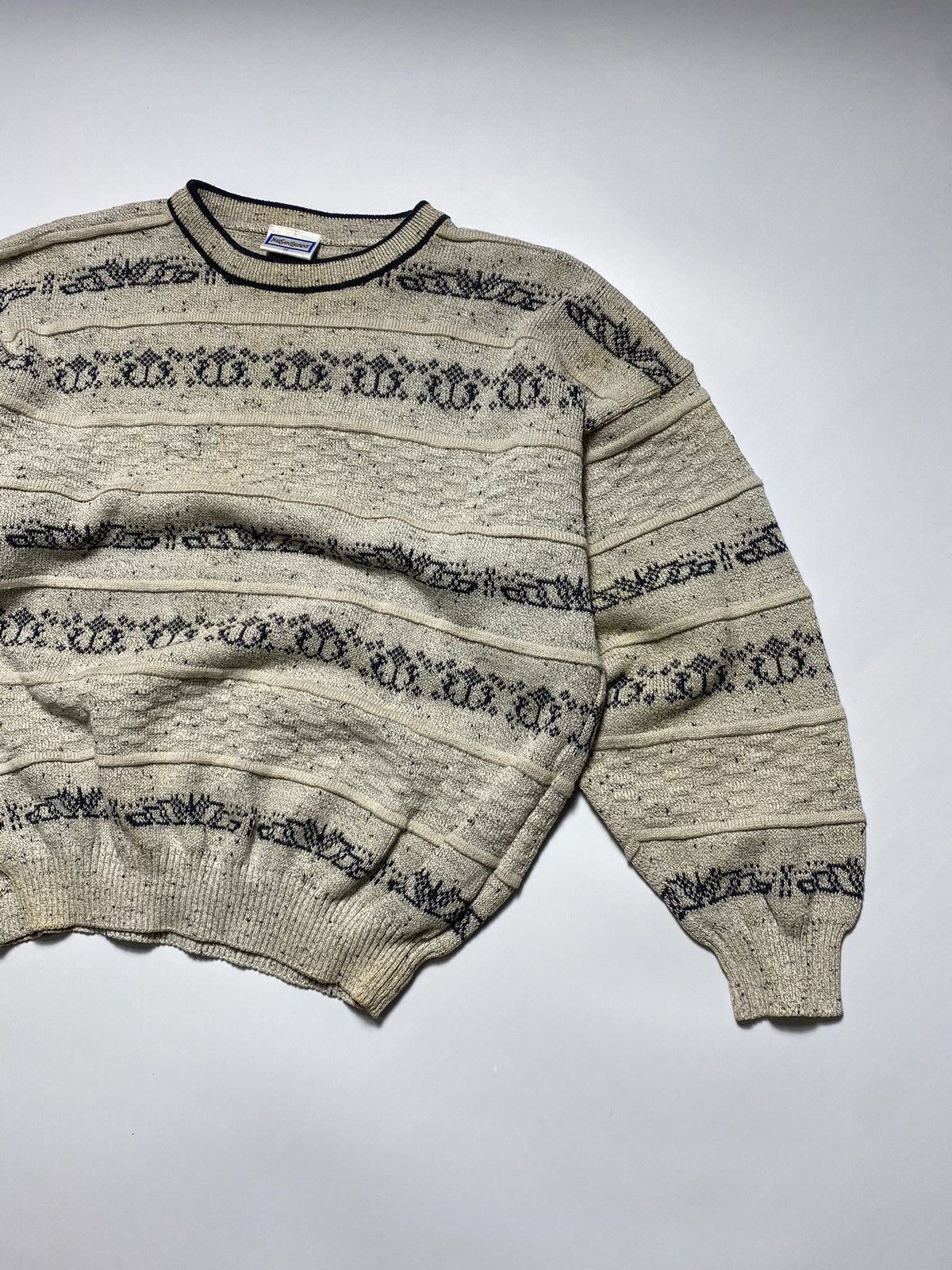 Vintage × Yves Saint Laurent 90s YSL texture Sweater Knitted Size US M / EU 48-50 / 2 - 4 Thumbnail