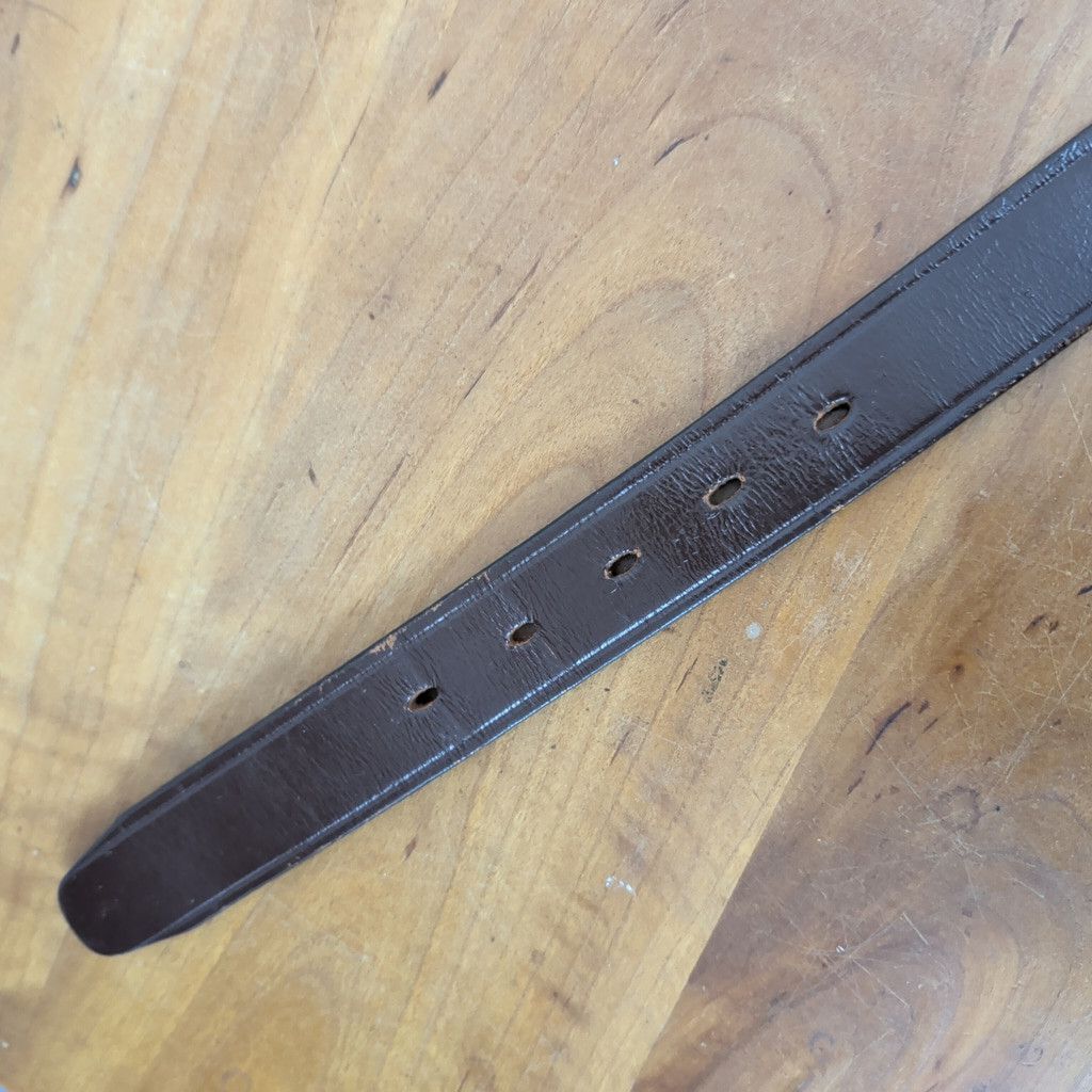 Vintage Vintage Heavy Cast US Buckle with Brown Leather Belt 36 Size 36 - 7 Thumbnail