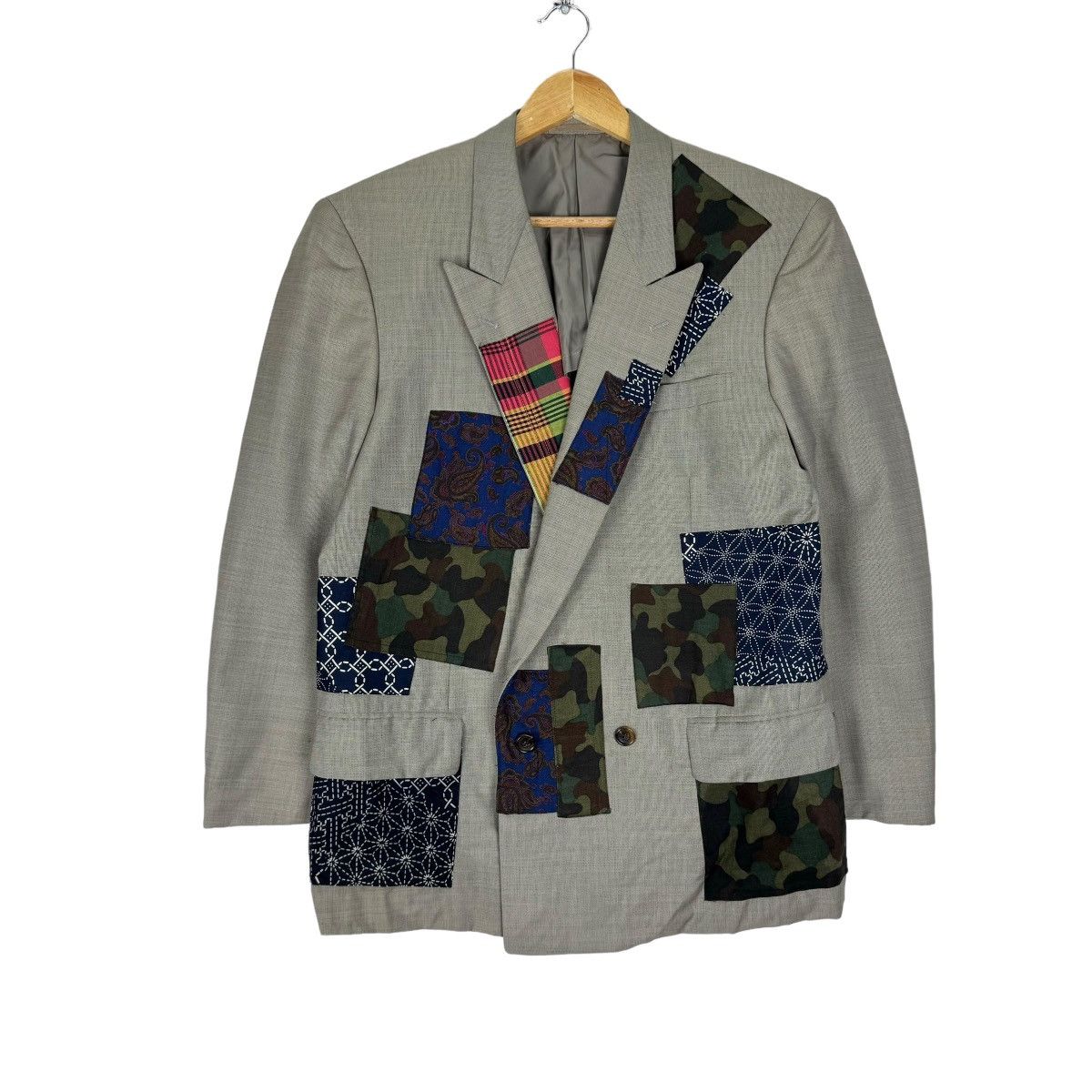 Comme des Garcons ☀️CDG HOMME DEUX FW1992 PATCHWORK BLAZER LIKE JUNYA WATANABE Size US S / EU 44-46 / 1 - 4 Thumbnail