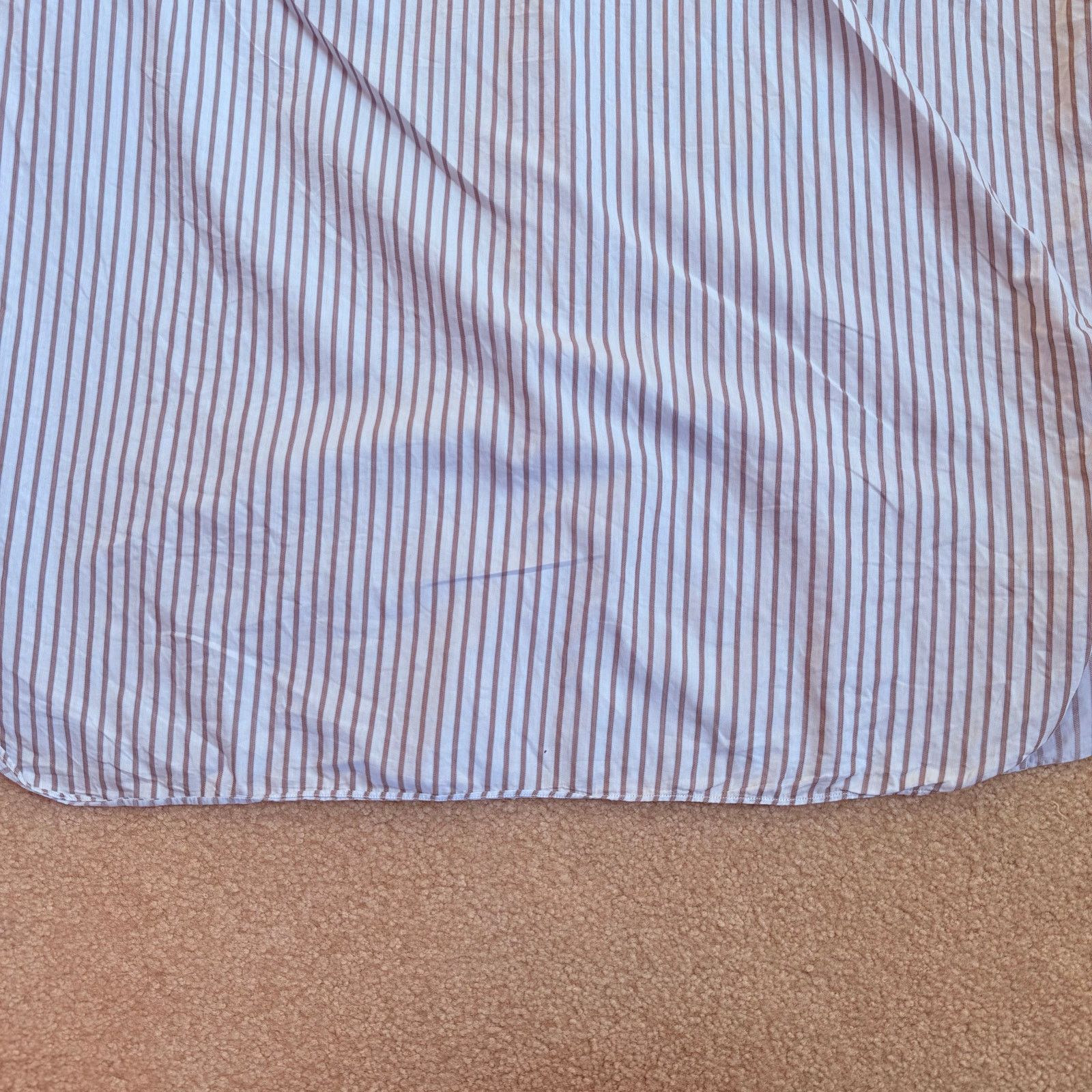 Ermenegildo Zegna Ermenegildo Zegna Striped Cotton Button-Down Shirt Men 18/46 Size US XL / EU 56 / 4 - 7 Thumbnail