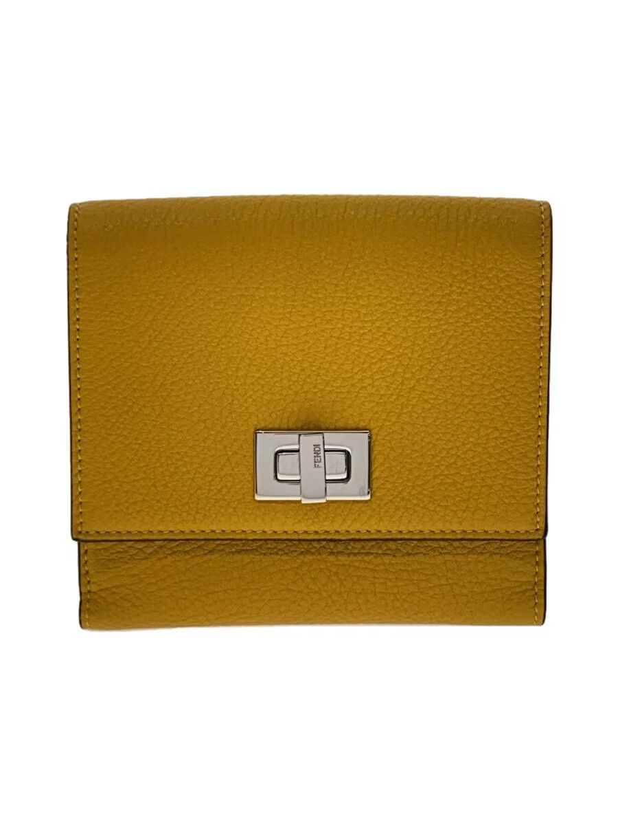 Fendi Fendi Leather Tri-Fold Wallet Yellow Size ONE SIZE - 1 Thumbnail