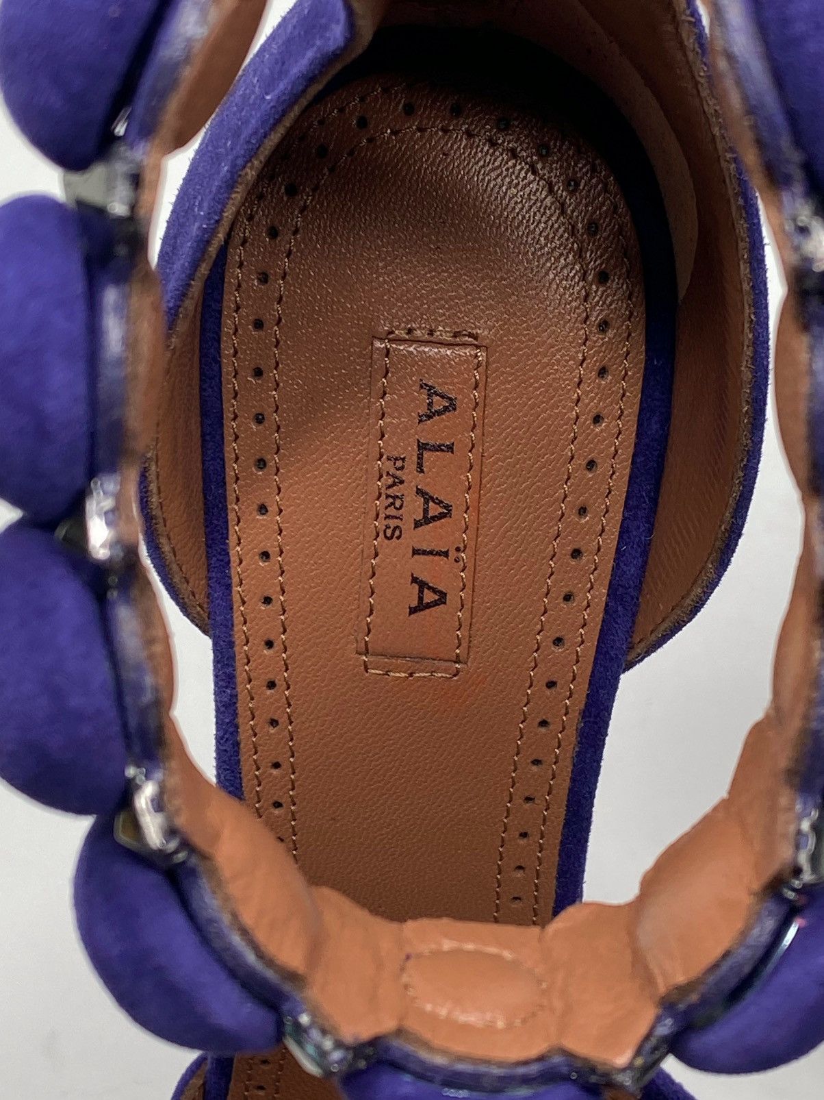 Alaia Alaia Bombe 90 Studded Suede Leather Sandals size 36.5 Size US 6.5 / IT 36.5 - 9 Thumbnail
