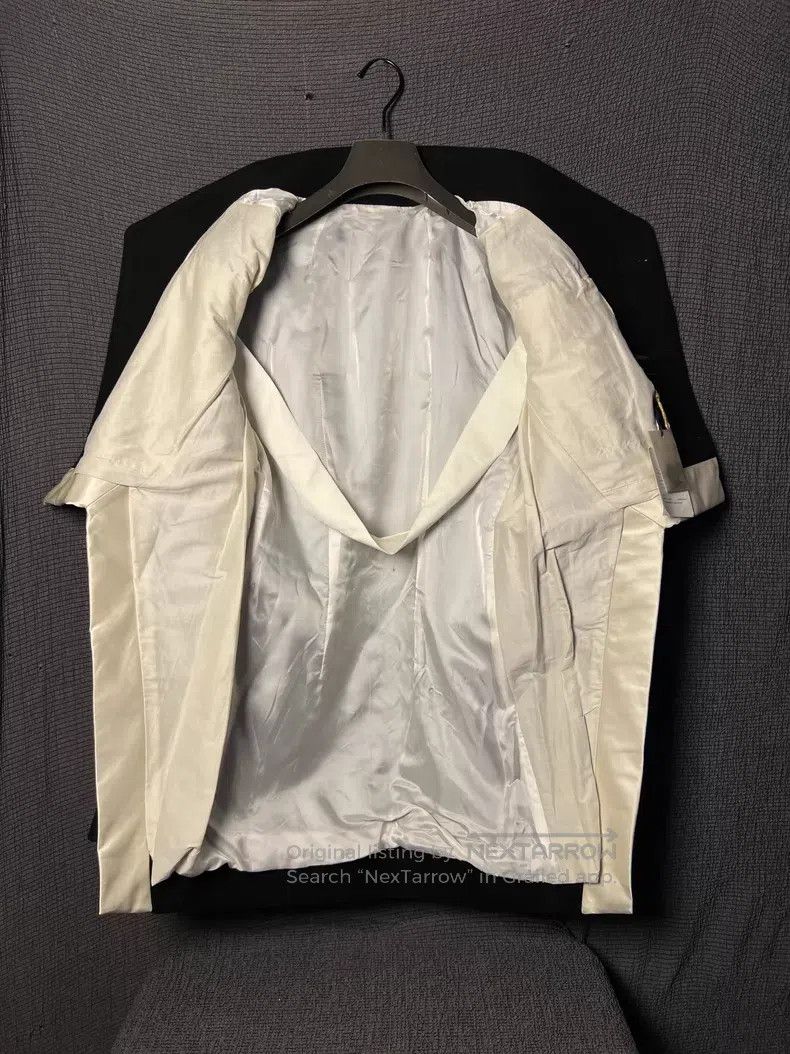 Rick Owens RICK OWENS Black and White Geometric Cutout Wool Silk Suit Size US M / EU 48-50 / 2 - 8 Thumbnail