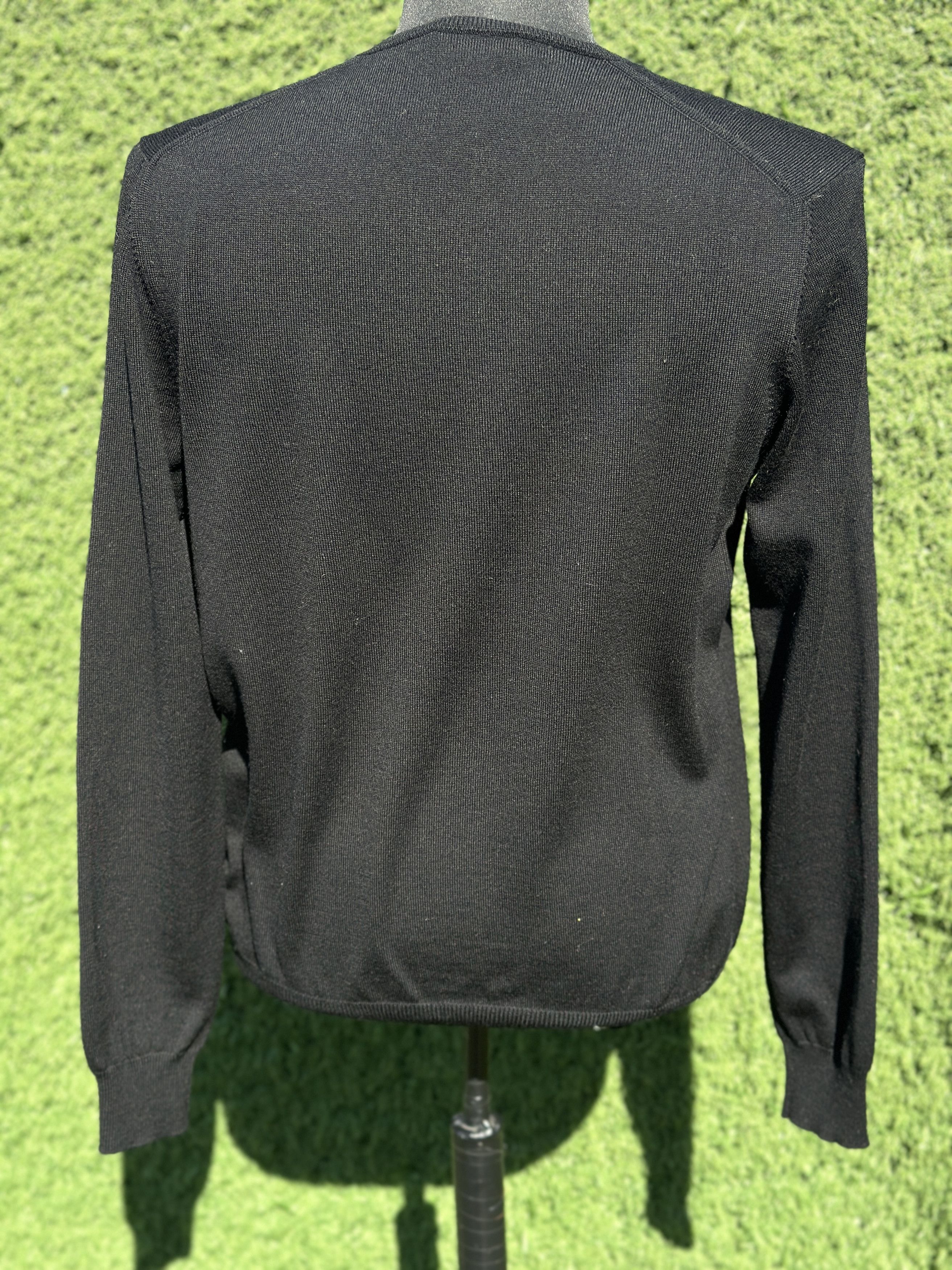 Prada Prada Milano Black V Neck Wool Sweater Italy Knit Size 50 IT Size US M / EU 48-50 / 2 - 5 Thumbnail