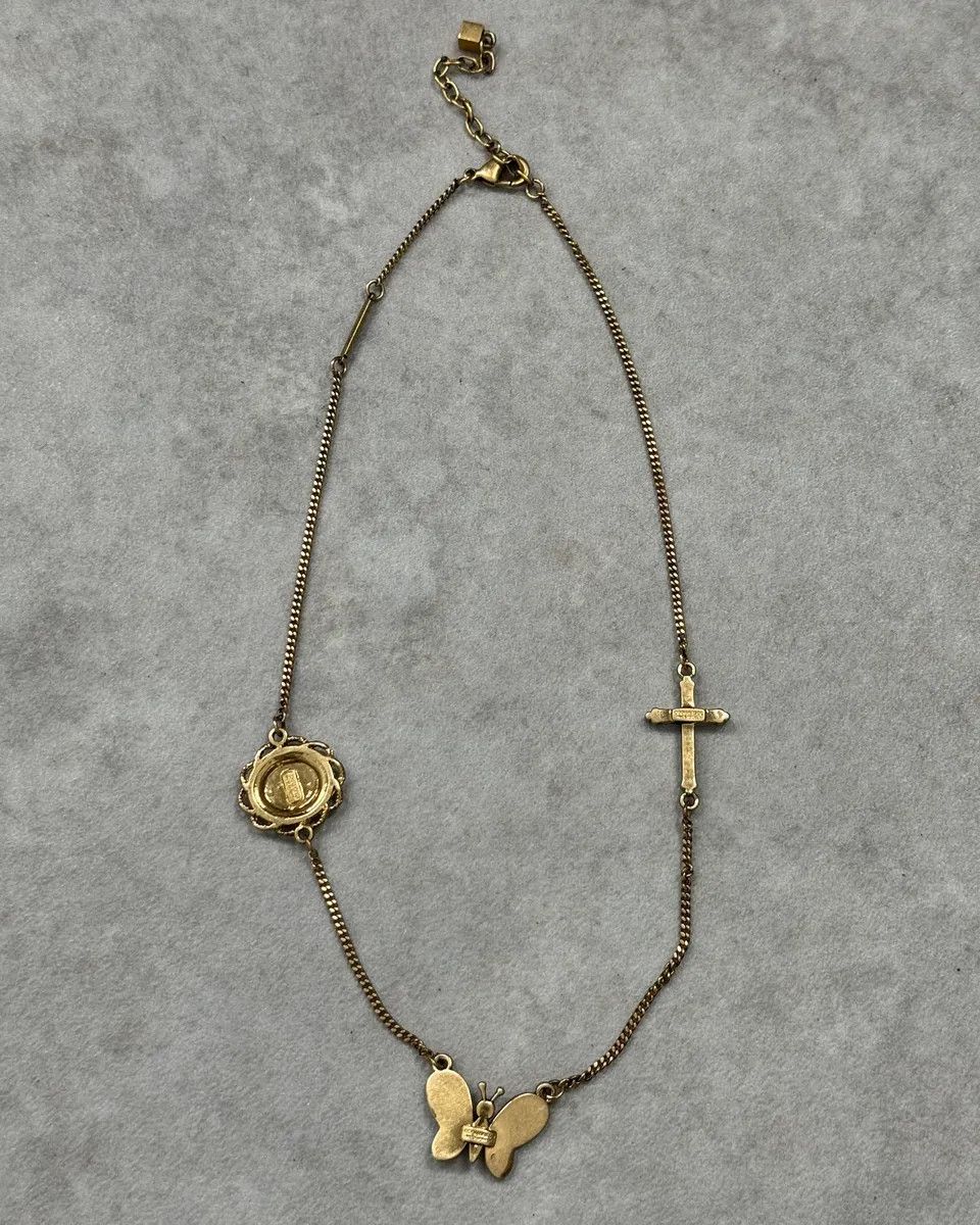 Dsquared2 Dsquared2 Gold Metal Multi-Charm Cross Necklace Size ONE SIZE - 6 Thumbnail