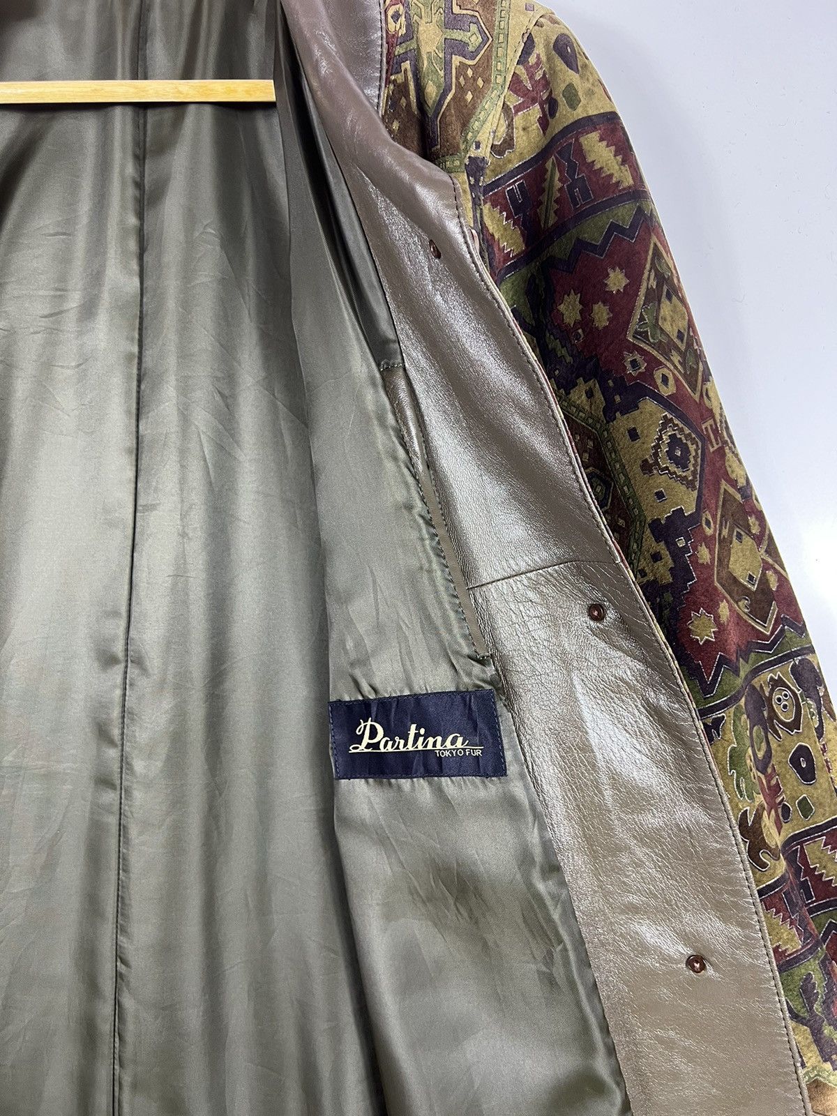 Japanese Brand 🔥 VINTAGE PARTINA ABSTRACT LEATHER OVERCOAT - M Size M / US 6-8 / IT 42-44 - 9 Thumbnail