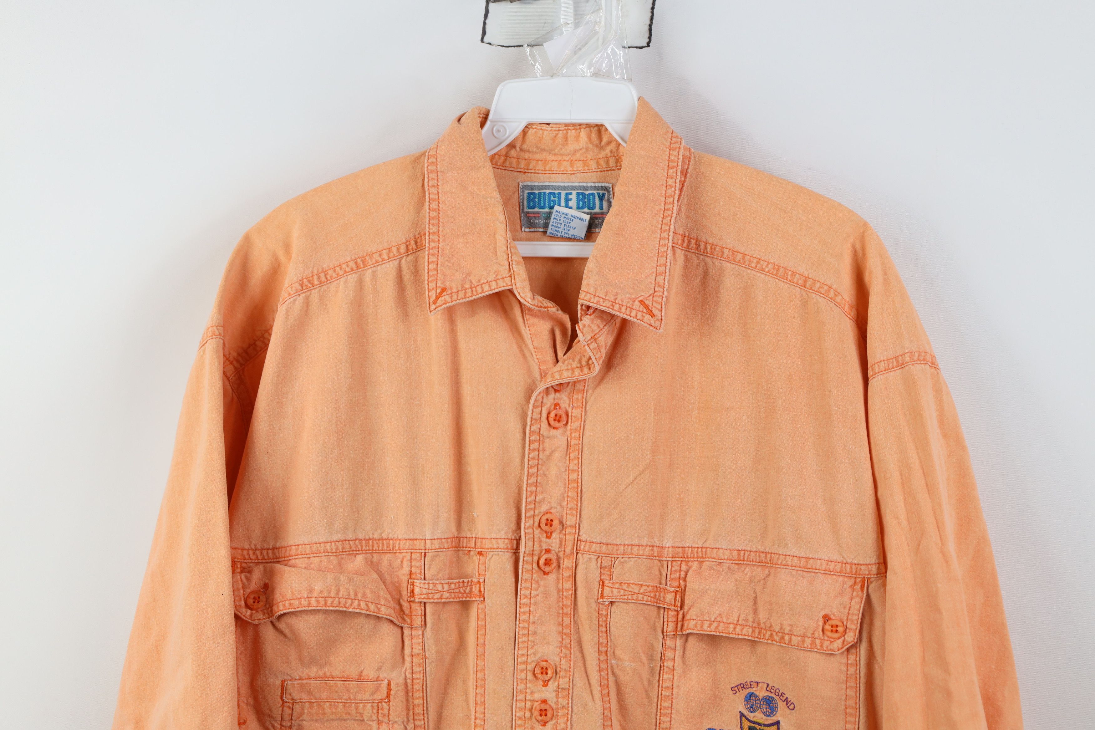 Vintage Vintage 90s Bugle Boy Big Pocket Collared Button Shirt Size US M / EU 48-50 / 2 - 2 Thumbnail