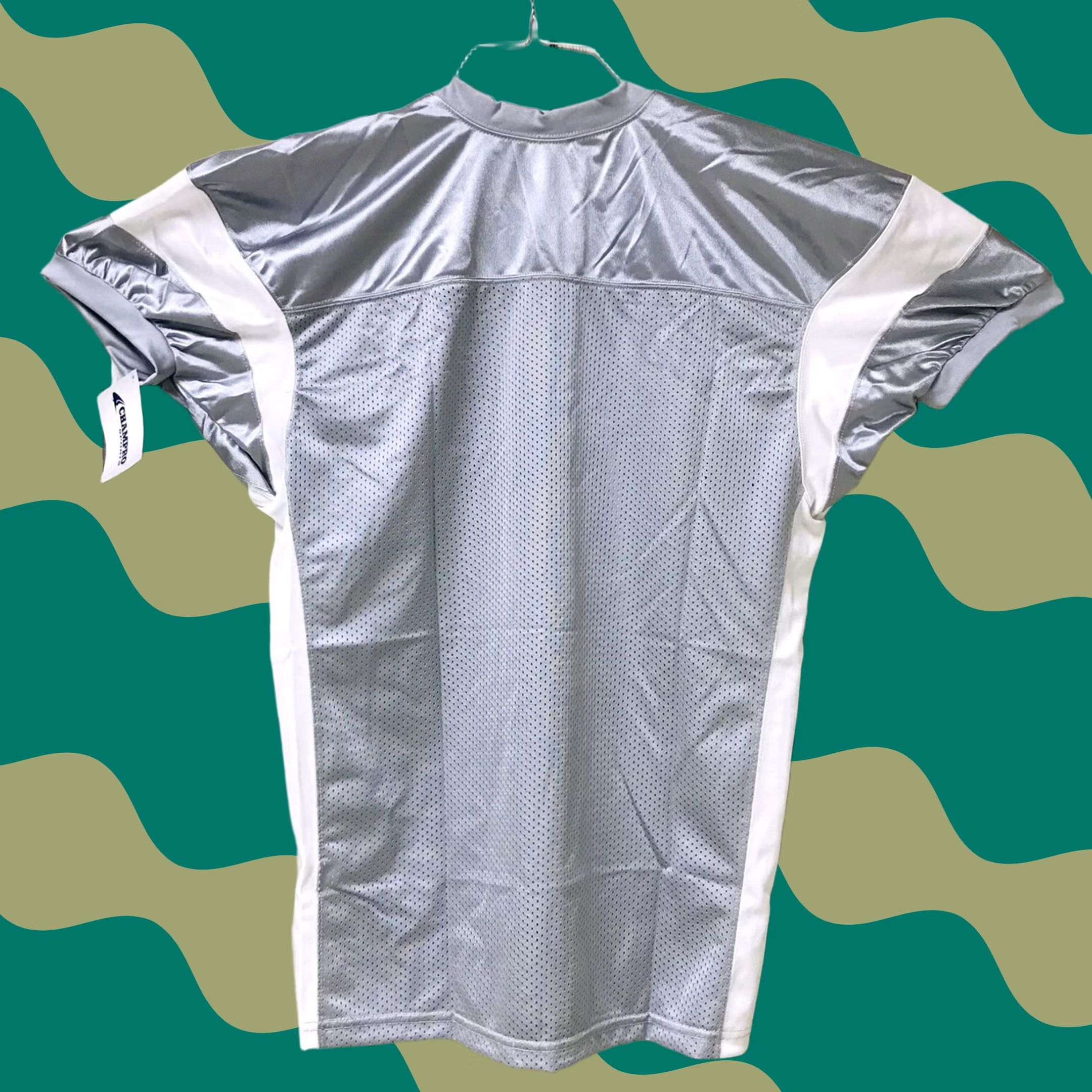 Vintage Champro Men Athletic Jersey Football M Gray Breathing Short Sleeve Pullover V-Neck Jersey Sports Size US M / EU 48-50 / 2 - 1 Thumbnail