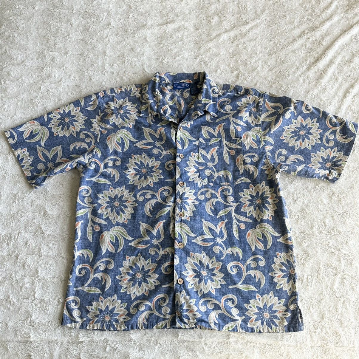 Ocean Pacific Vintage Ocean Pacific OP Hawaiian Shirt Men Large Blue Aloha Size US L / EU 52-54 / 3 - 2 Thumbnail