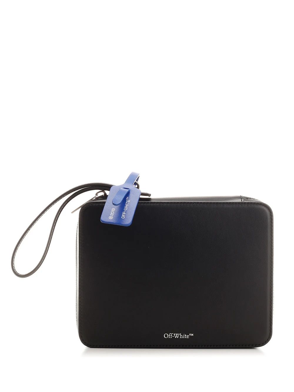 Off-White o1y0225 Size : OS / Logo Leather Handbag in Black Size ONE SIZE - 1 Thumbnail