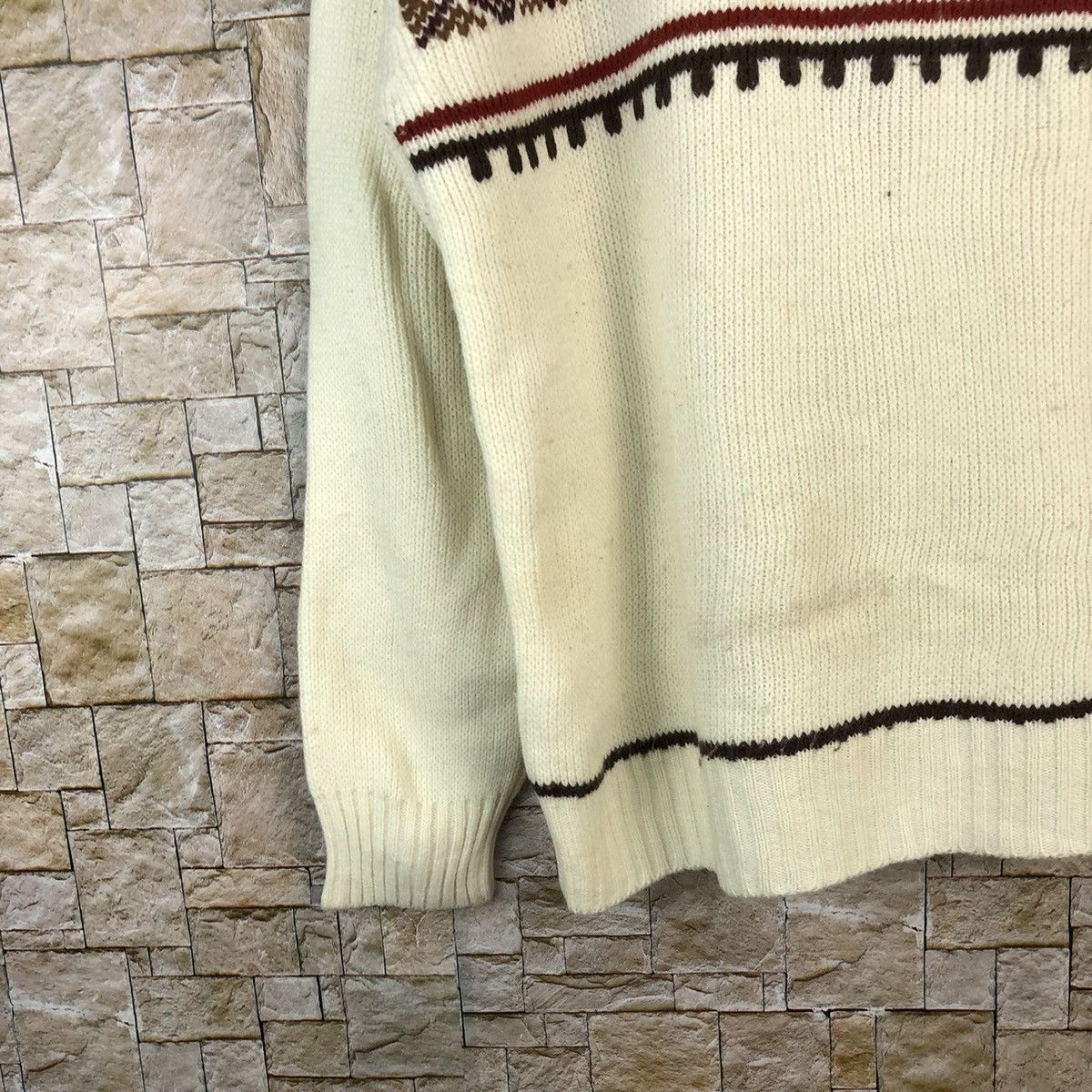 Homespun Knitwear × Japanese Brand Mens White vintage japan sweatshirt Knitwear #A1199 Size US M / EU 48-50 / 2 - 7 Thumbnail