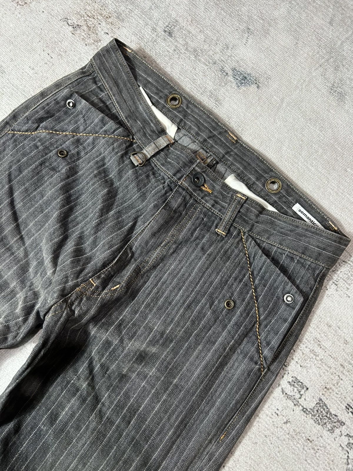 Le Grande Bleu (L.G.B.) × PPFM × semanticdesign 2000s Semantic Design Hickory Denim Boot Cut Size US 30 / EU 46 - 3 Thumbnail