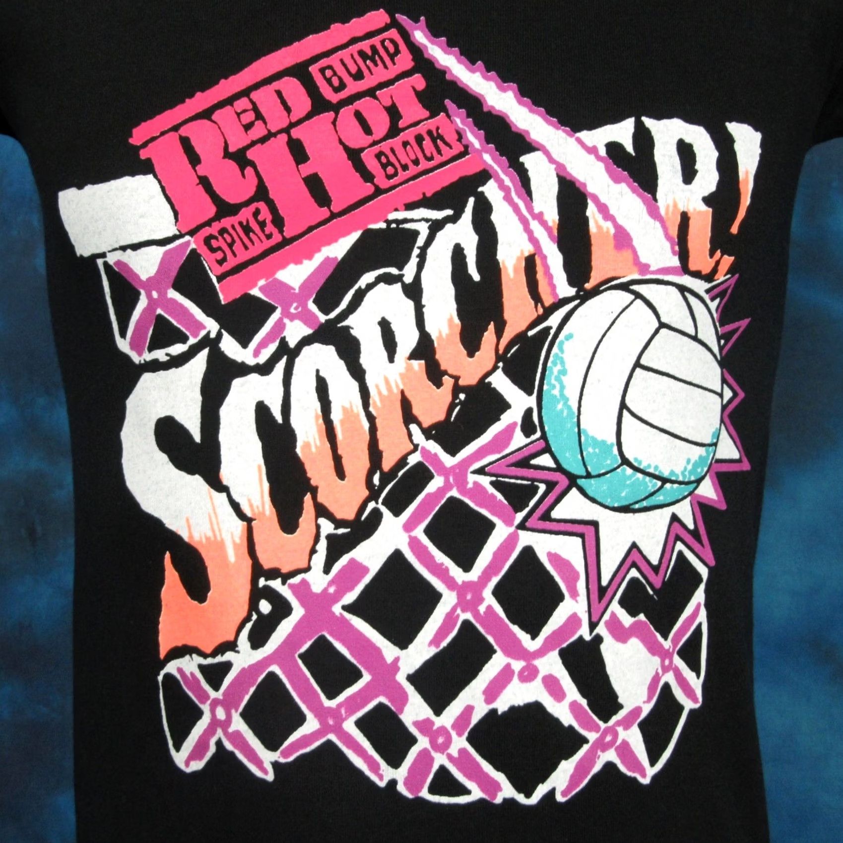 Vintage VINTAGE RED HOT SCORCHER BEACH VOLLEYBALL Shirt XXS 80s 90s Mens Size US XS / EU 42 / 0 - 4 Thumbnail