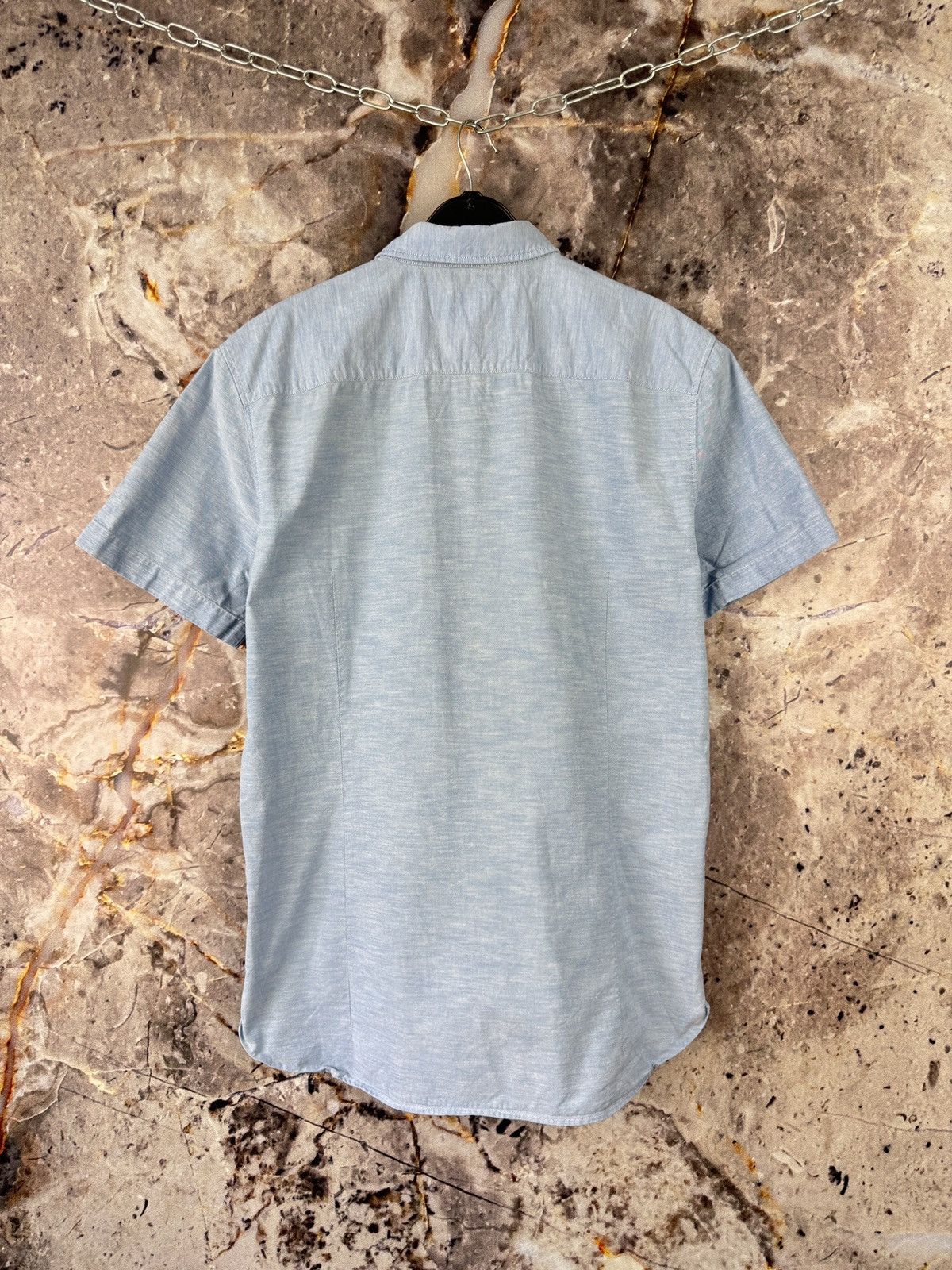 Hugo Boss Hugo Boss Light Blue Short Sleeve Button-Up Shirt Large Size US L / EU 52-54 / 3 - 11 Thumbnail