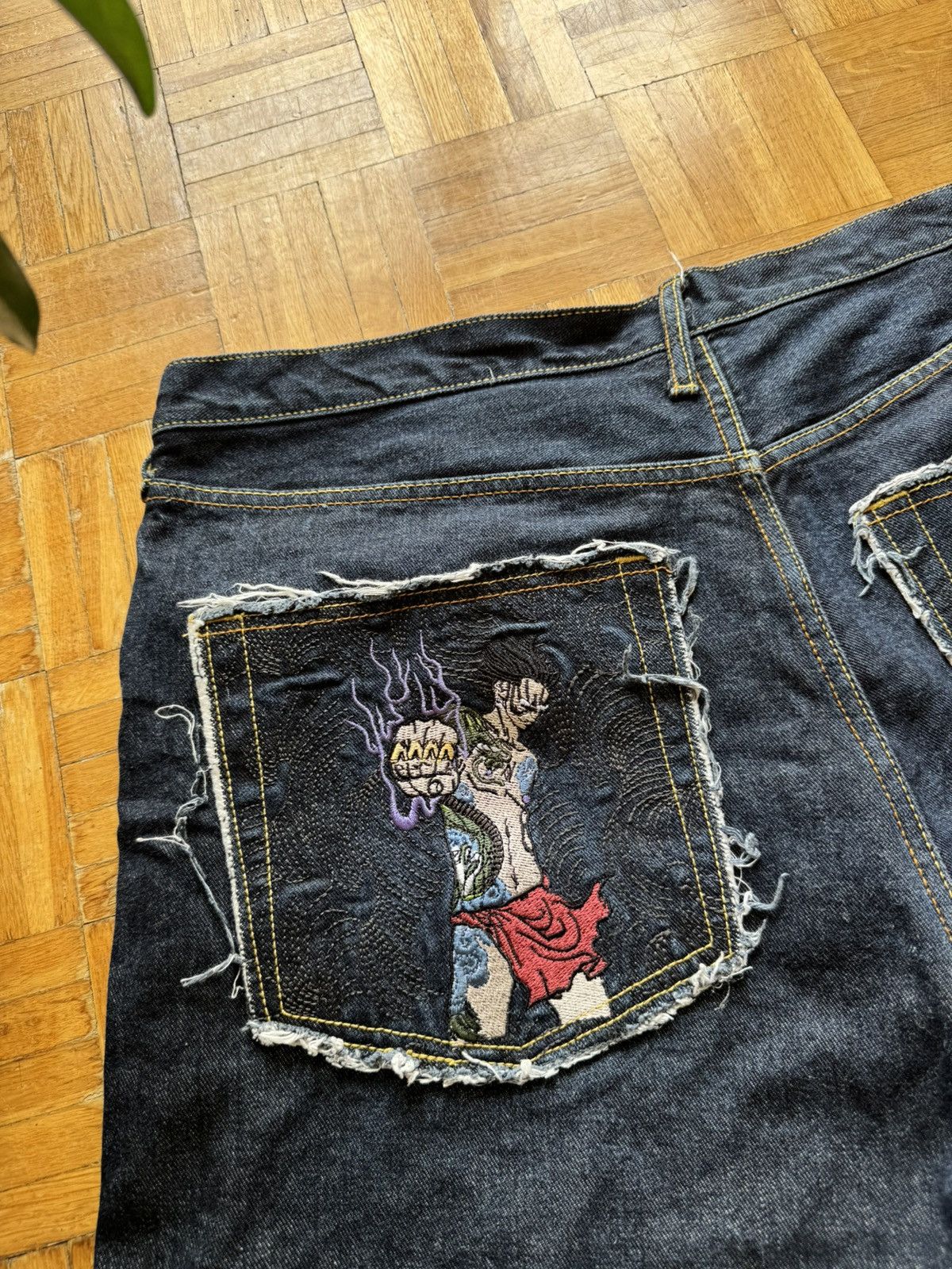 Red Monkey Pants Crazy Vintage Y2K Baggy Red Monkey Co Jeans Size US 40 / EU 56 - 5 Thumbnail