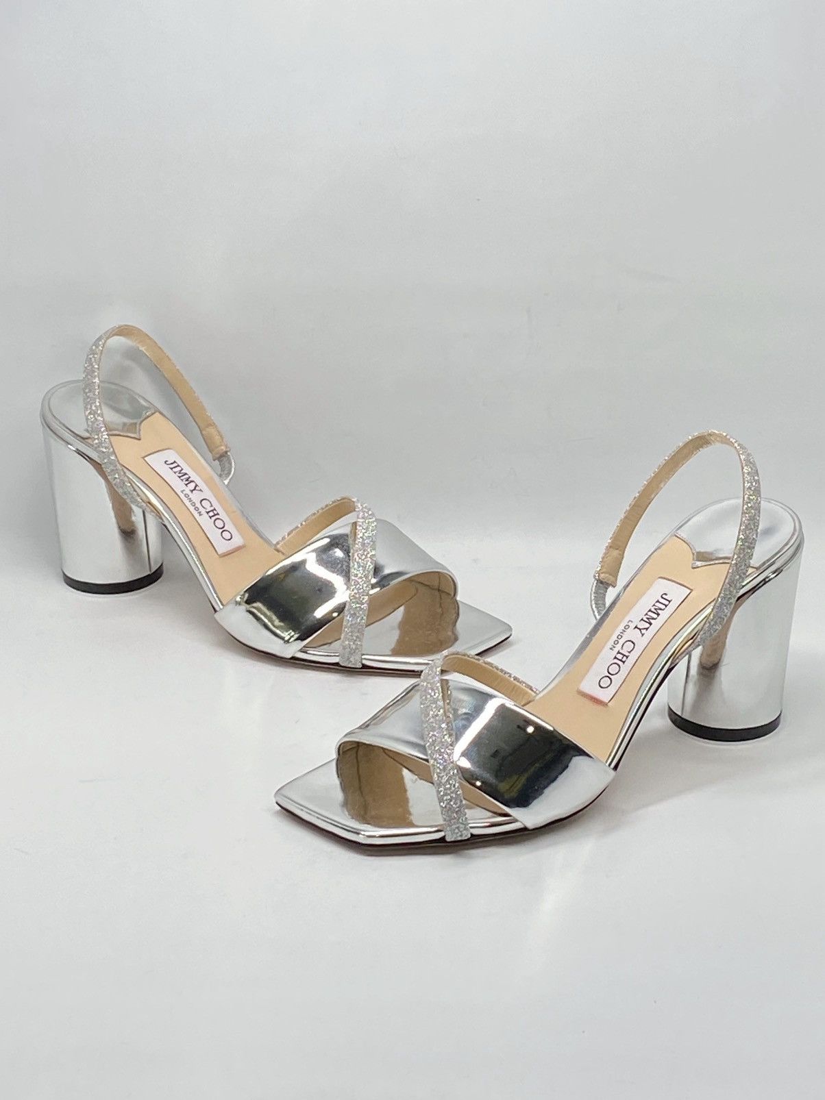 Jimmy Choo Jimmy Choo Metallic Leather Slingback Sandals size 36.5 Size US 6.5 / IT 36.5 - 6 Thumbnail