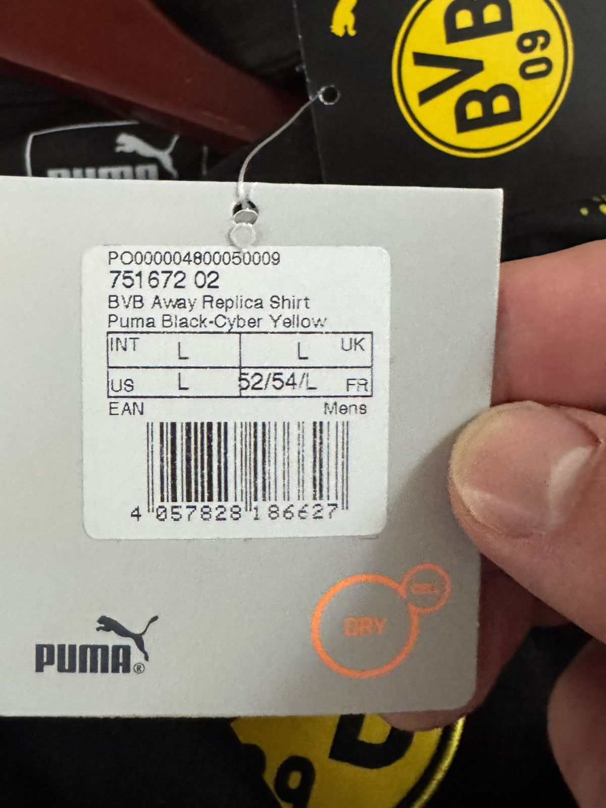 Puma Borussia Dortmund Away Kit 2017/2018 Size US L / EU 52-54 / 3 - 4 Thumbnail