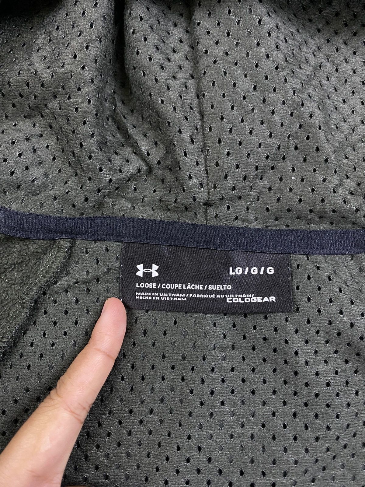 Japanese Brand × Under Armour × Vintage Vintage Under Armour Rare Green Army Fullzip Hoodie Jacket Size US M / EU 48-50 / 2 - 7 Thumbnail