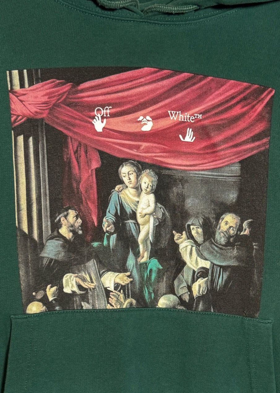 Off-White Off-White Green Caravaggio Print Hoodie Size US M / EU 48-50 / 2 - 4 Thumbnail