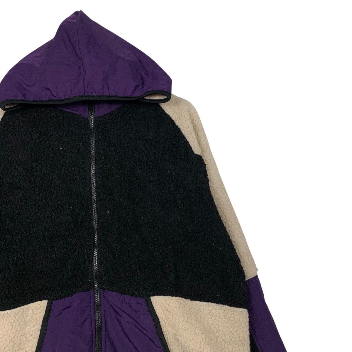 Japanese Brand NYLAUS Hybrid Zipper Hoodie Fleece Jacket #2385-C107 Size US L / EU 52-54 / 3 - 5 Thumbnail