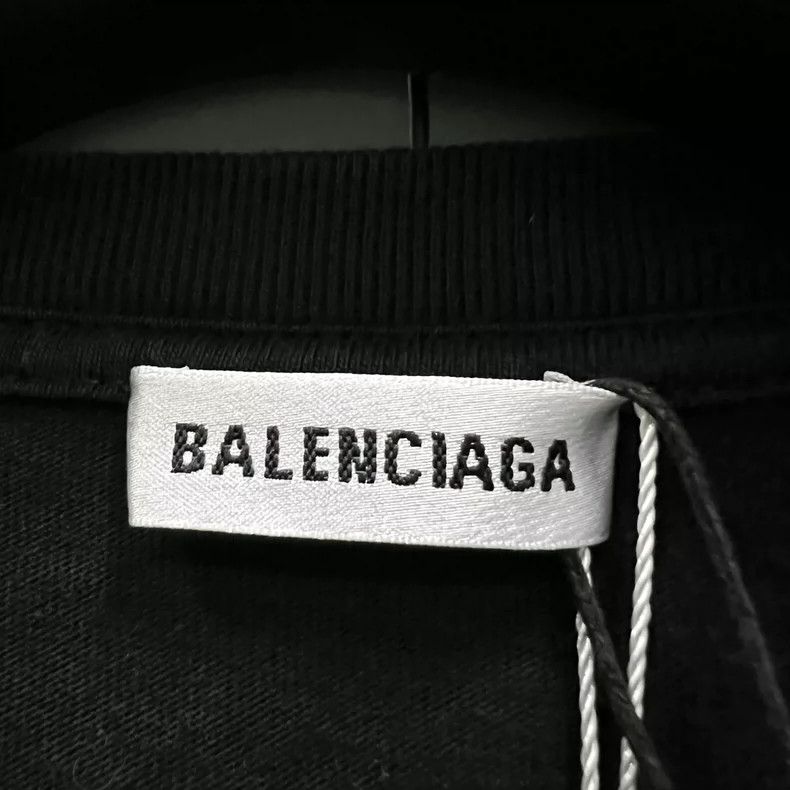 Balenciaga Balenciaga Black Printed Logo Short Sleeve Size US XL / EU 56 / 4 - 3 Thumbnail