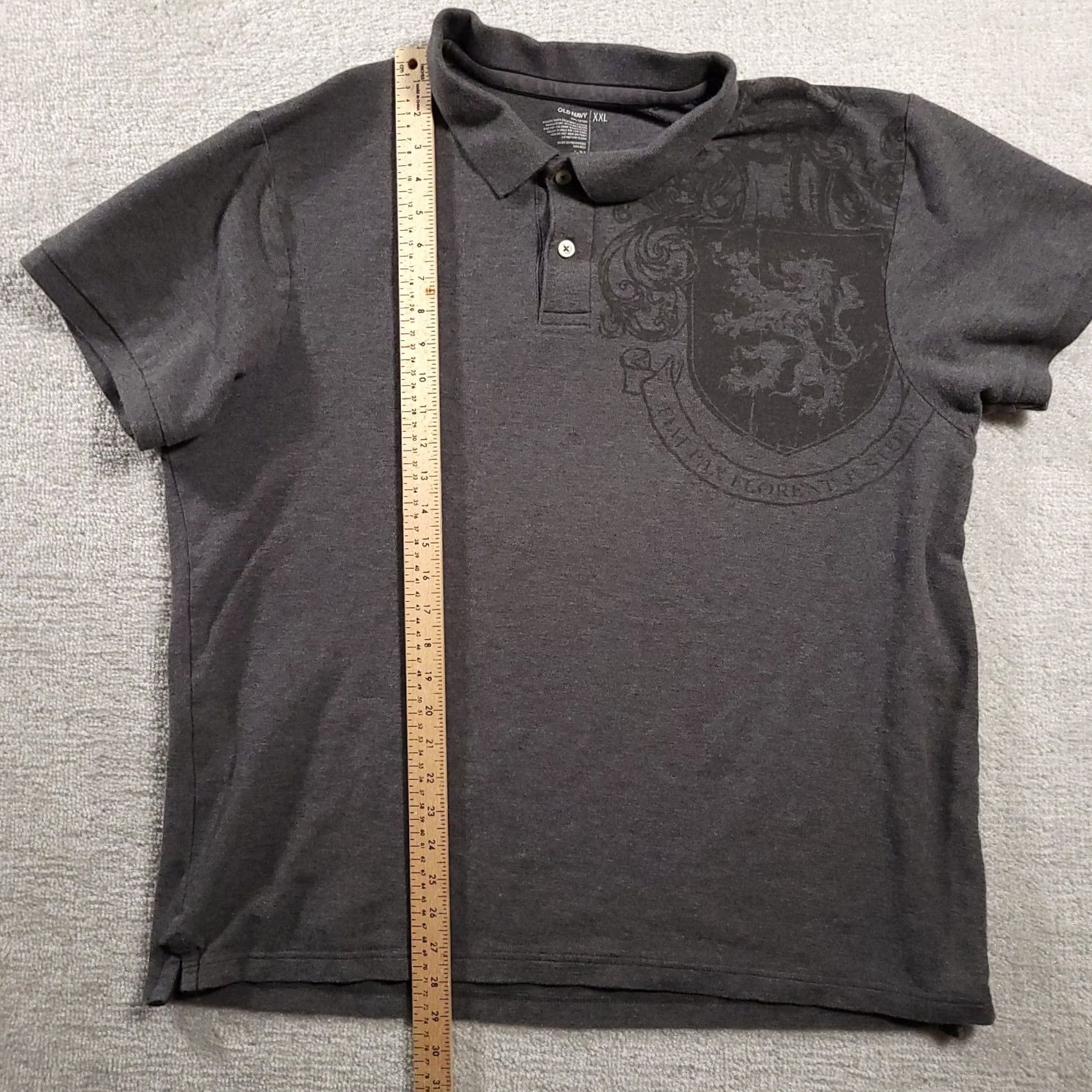 Old Navy Old Navy Polo Shirt Adult 2XL Gray Short Sleeve Casual Rugby Crest Mens Size US XXL / EU 58 / 5 - 5 Thumbnail