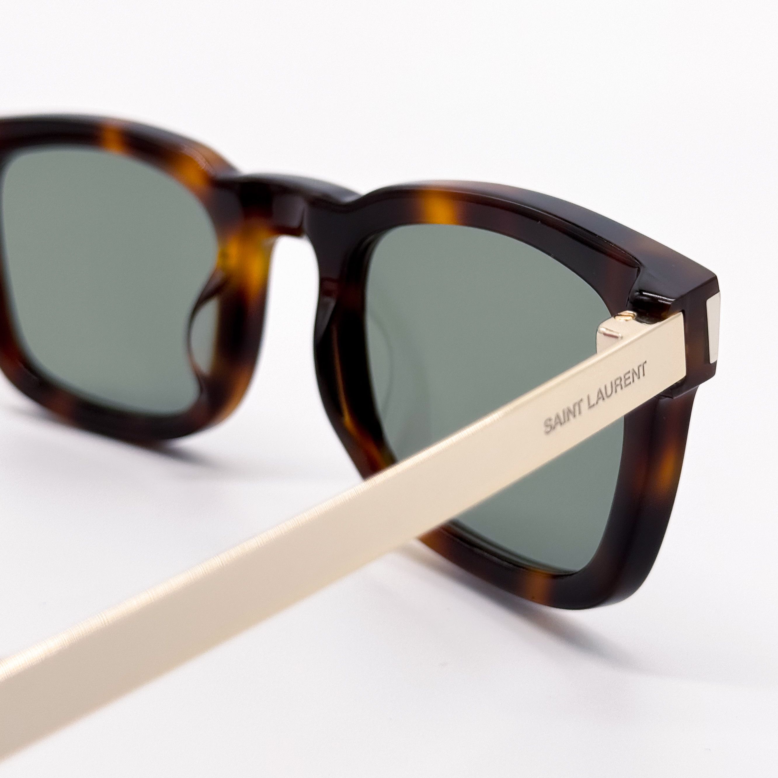 Yves Saint Laurent NEW SAINT LAURENT SL 581 002 HAVANA GREEN MEN SUNGLASSES Size ONE SIZE - 8 Thumbnail