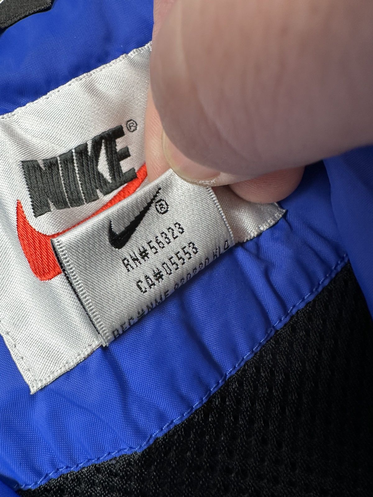 Nike Vintage 90s Nike Blue Black Windbreaker Jacket Rare 80s y2k Size US M / EU 48-50 / 2 - 14 Thumbnail