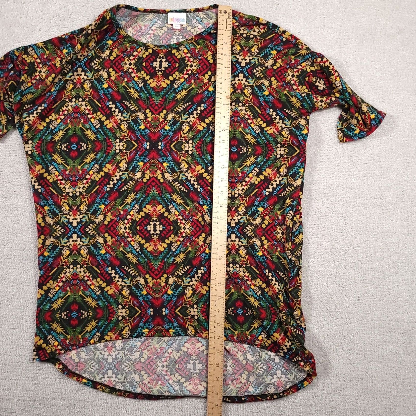 Vintage Lularoe Irma Tunic Shirt Women's XS Floral Boho Short Sleeve High Low USA T-Shirt Size XS / US 0-2 / IT 36-38 - 7 Thumbnail