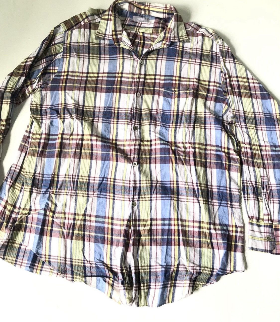 Comme des Garcons Vintage 80s cdg homme checkered button up shirt Size US M / EU 48-50 / 2 - 4 Thumbnail